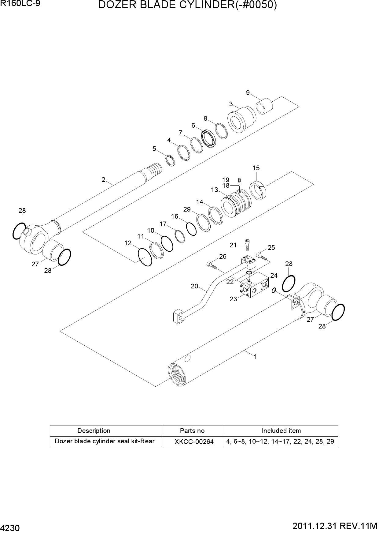 DOZER BLADE CYLINDER(-#0050)