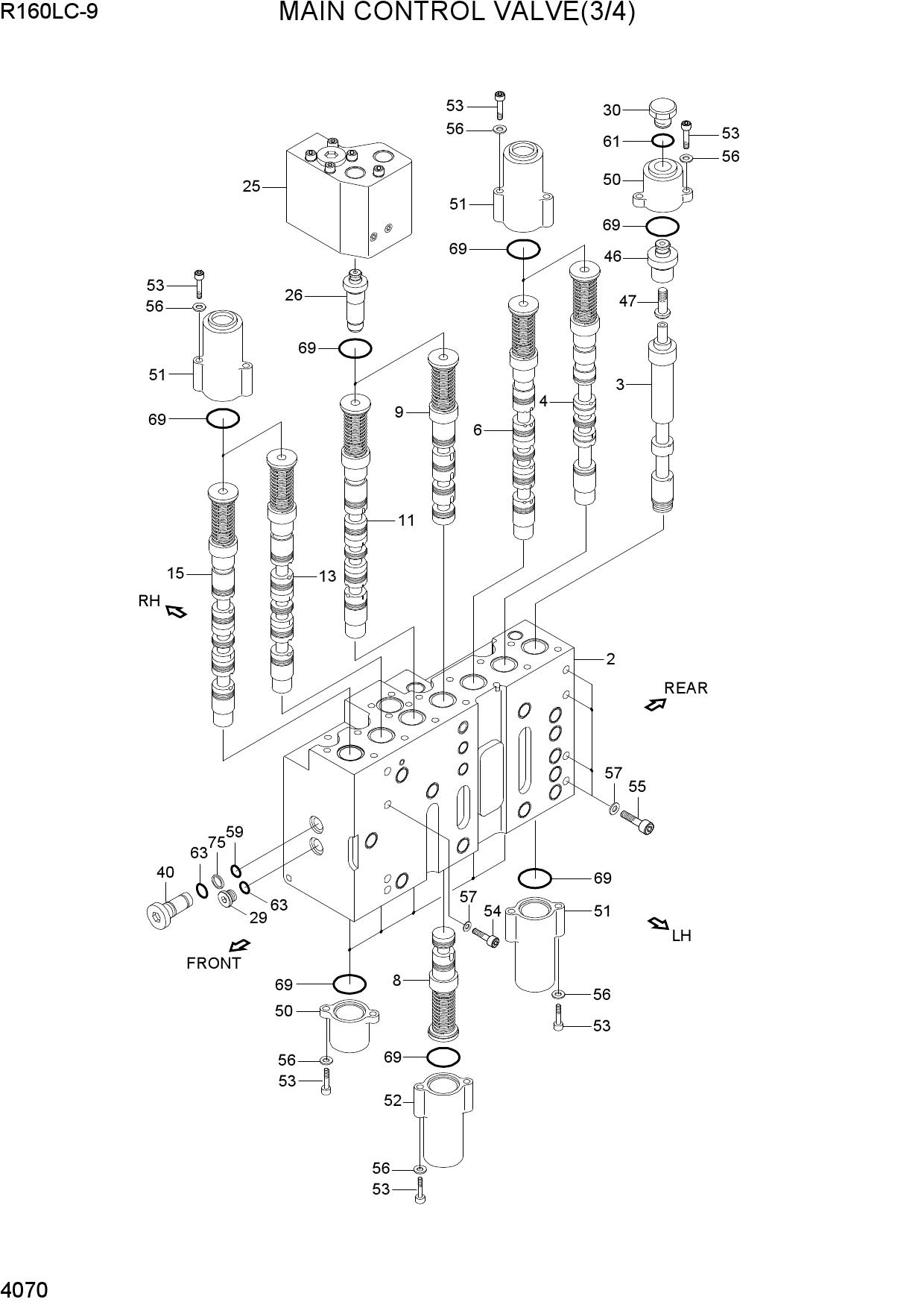 MAIN CONTROL VALVE(3/4)