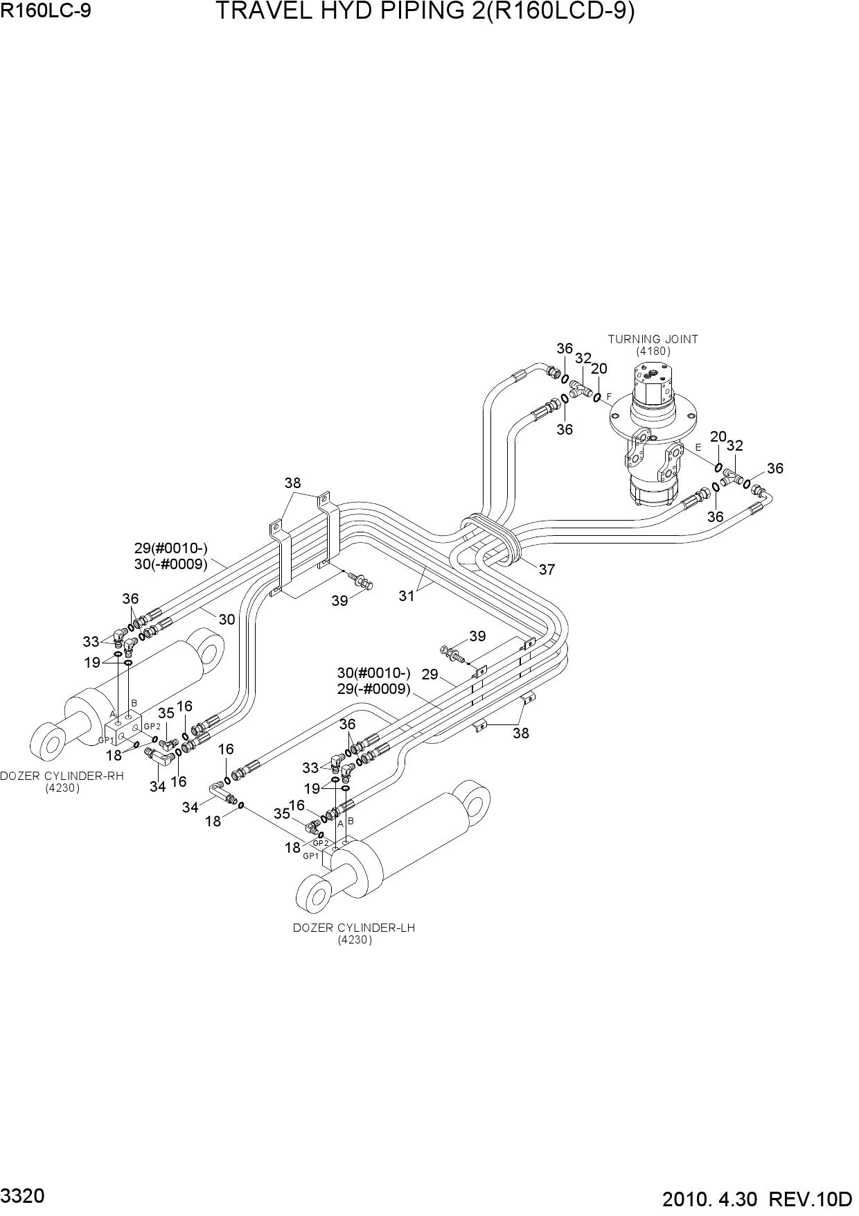 TRAVEL HYD PIPING 2(R160LCD-9)
