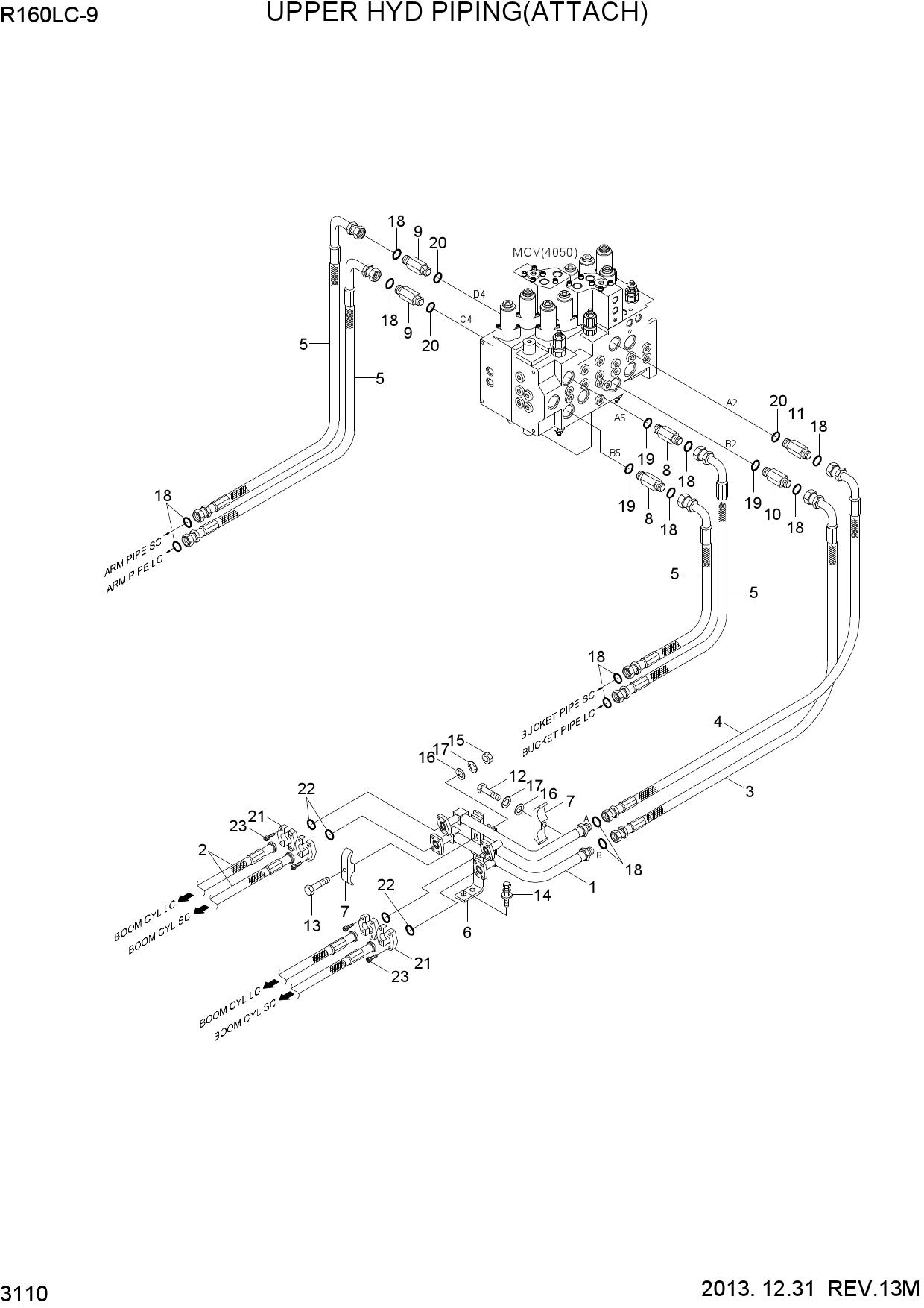 UPPER HYD PIPING(ATTACH)