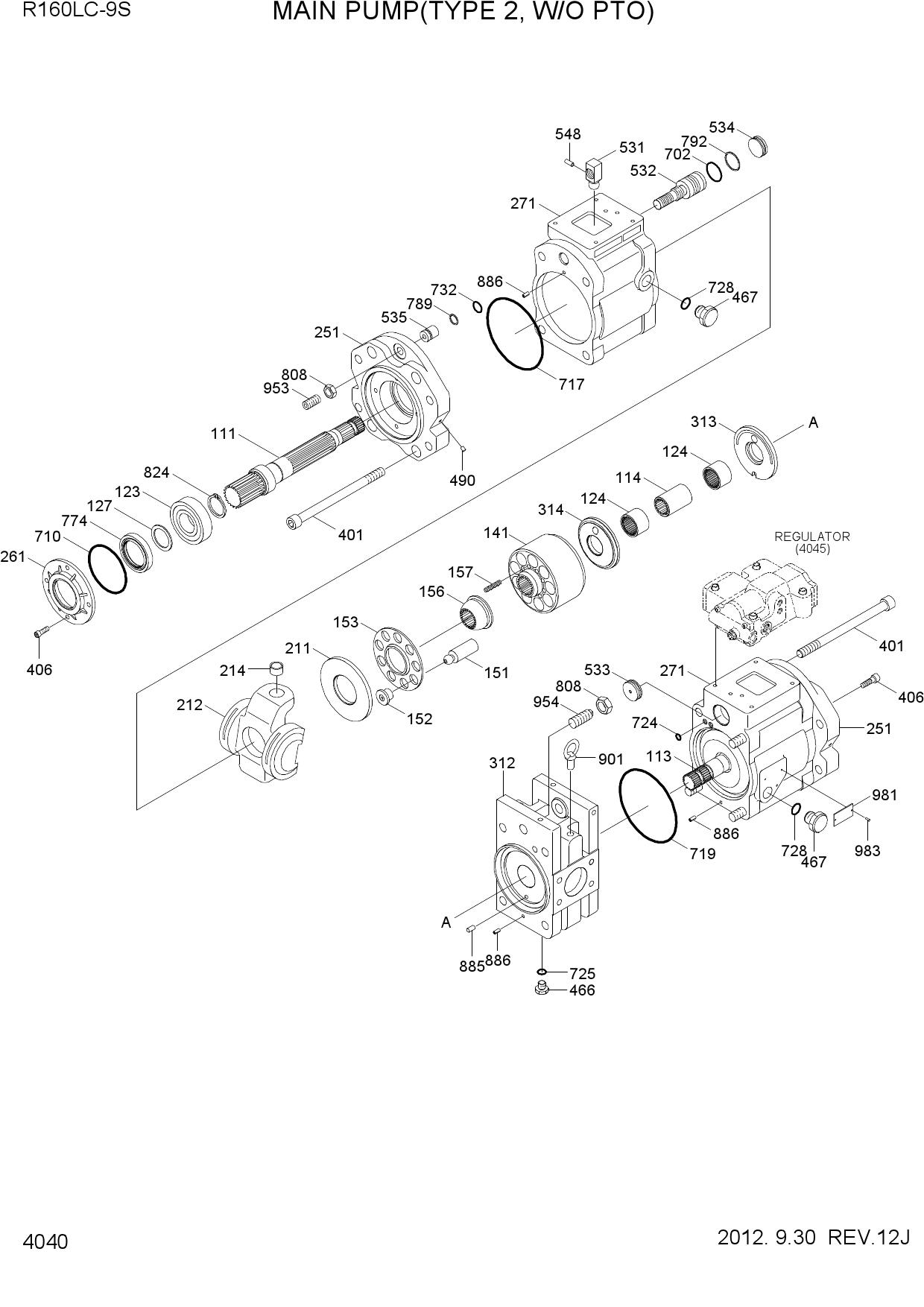 MAIN PUMP(TYPE 2, W/O PTO)