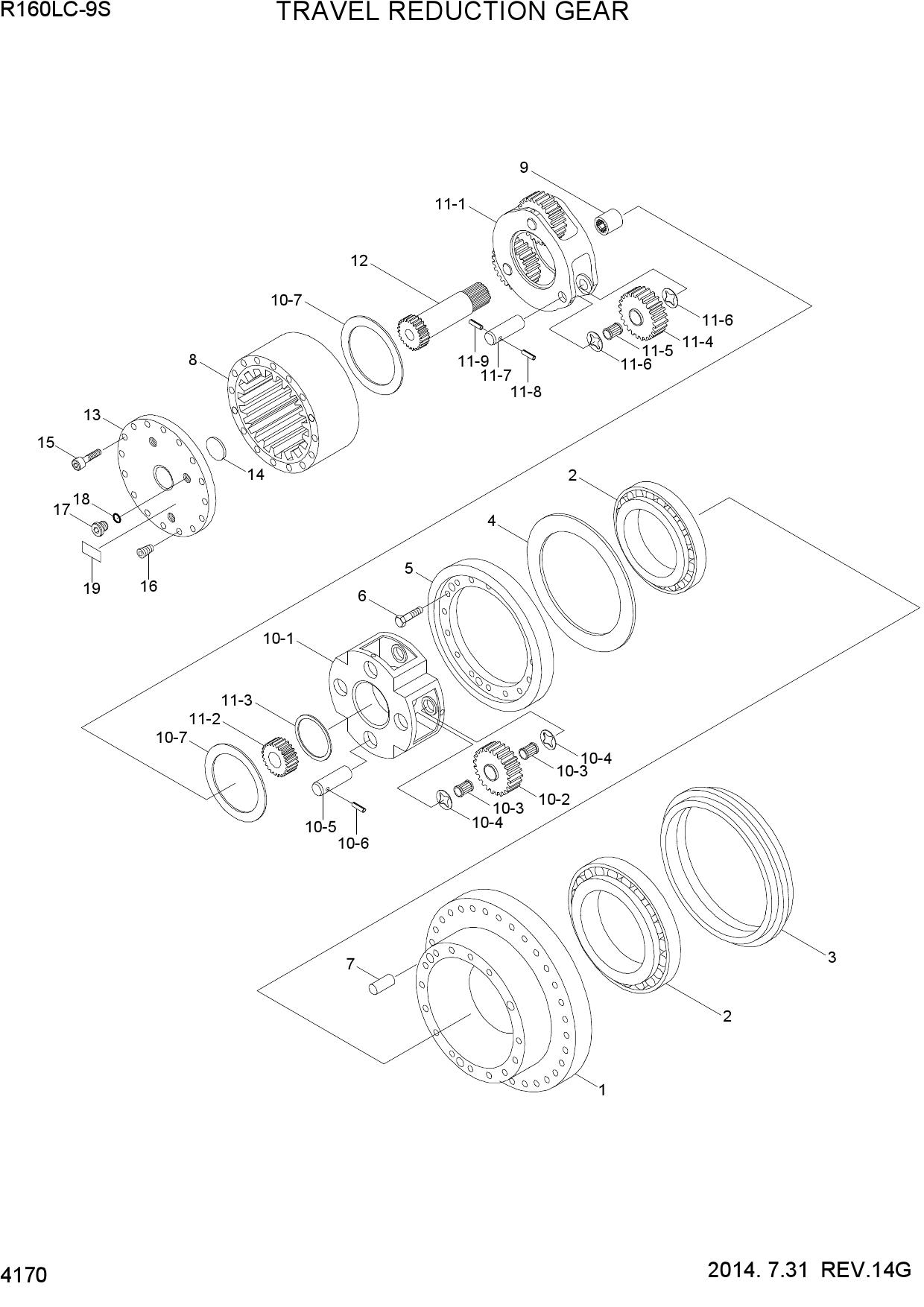 TRAVEL REDUCTION GEAR