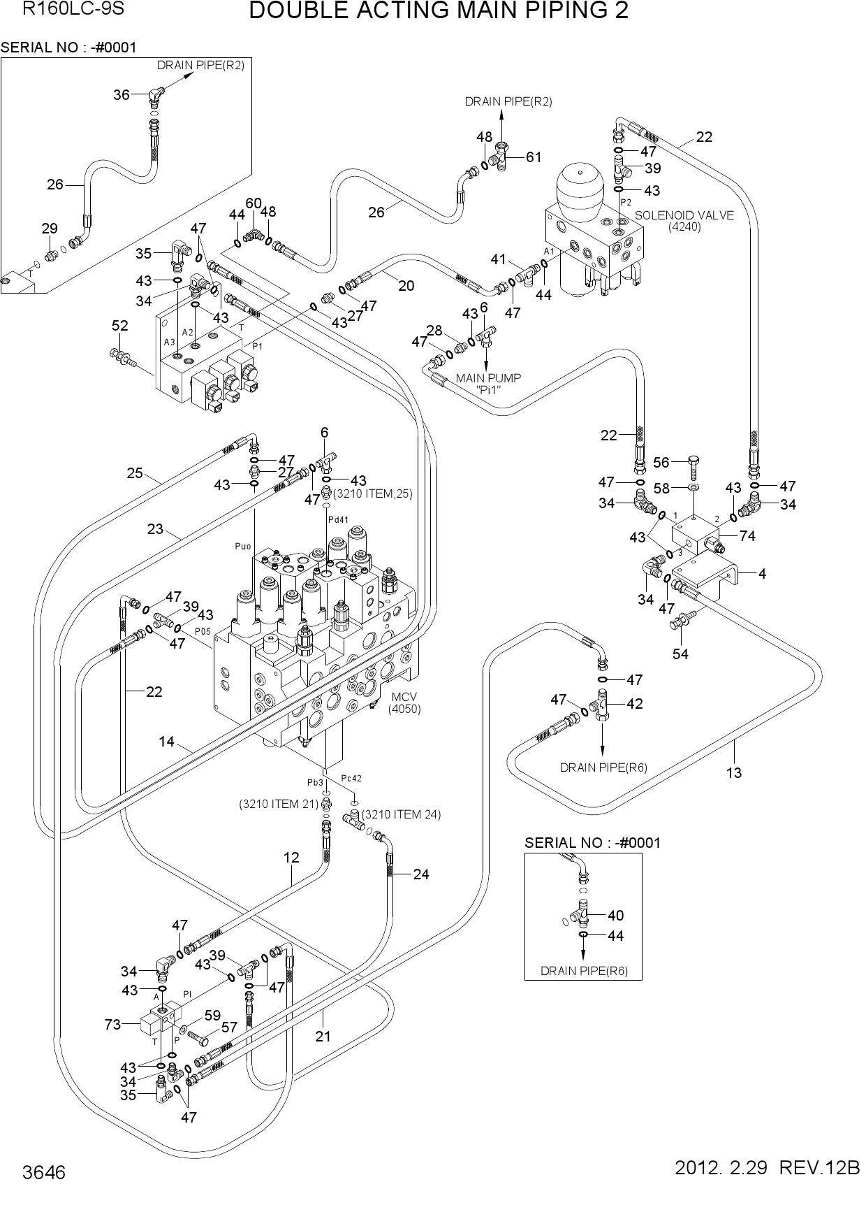 DOUBLE ACTING MAIN PIPING KIT 2