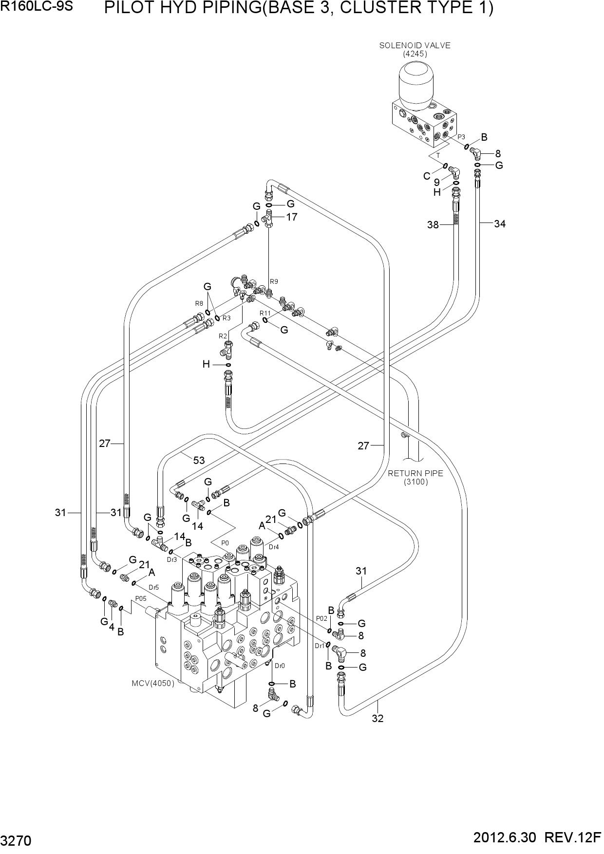 PILOT HYD PIPING(BASE 3, CLUSTER TYPE 1)