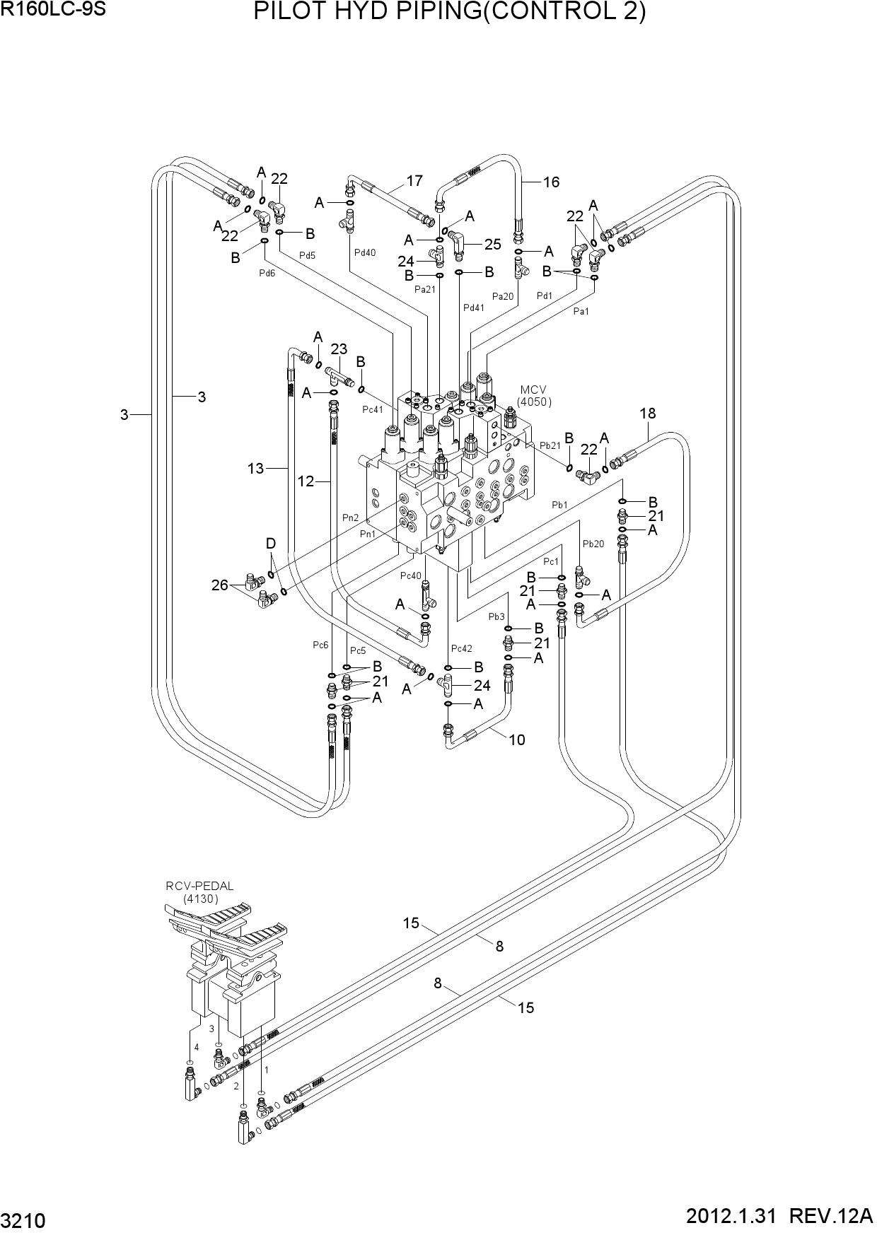 PILOT HYD PIPING(CONTROL 2)