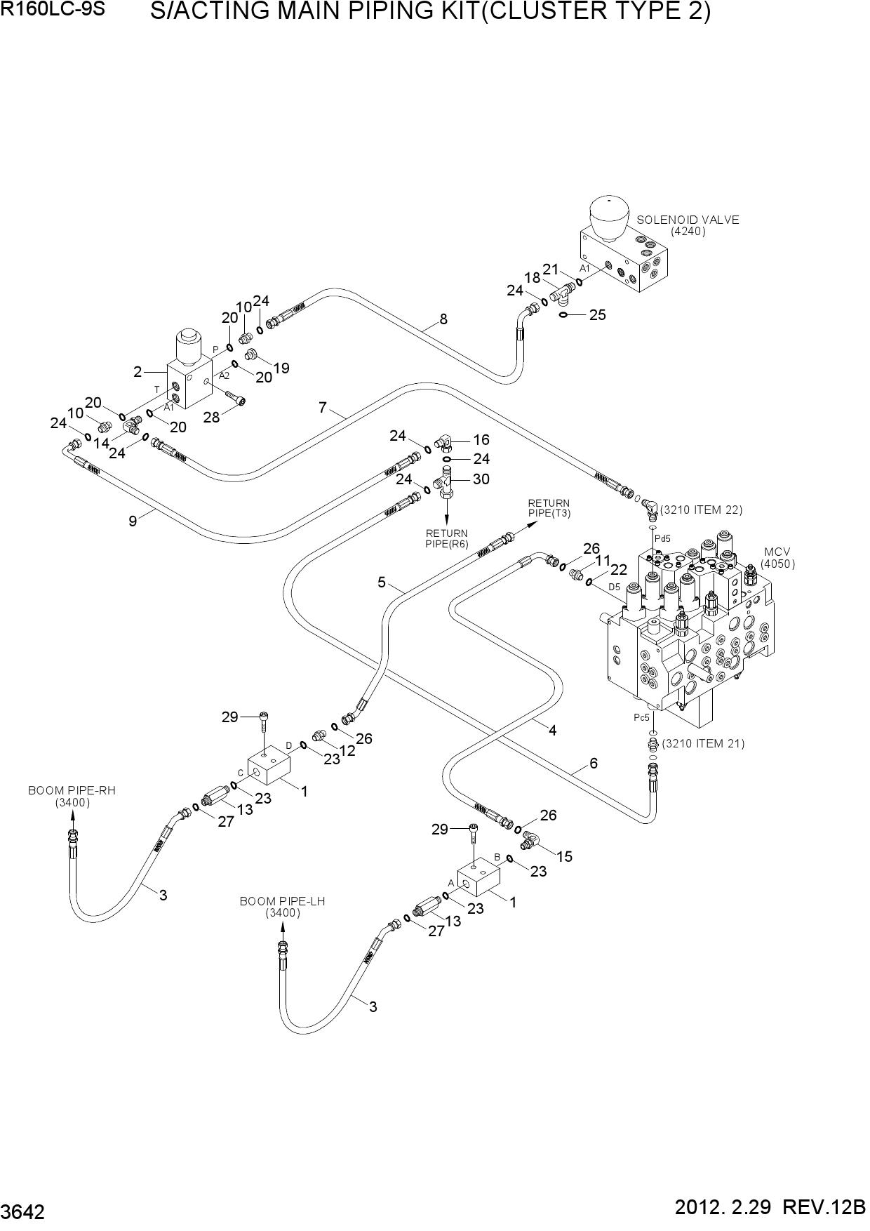 S/ACTING MAIN PIPING KIT(CLUSTER TYPE 2)