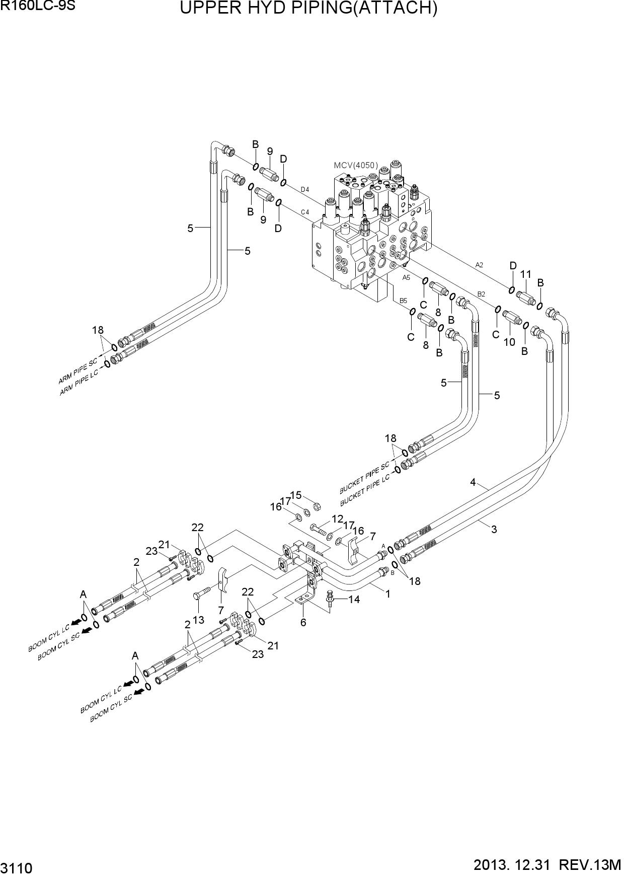 UPPER HYD PIPING(ATTACH)