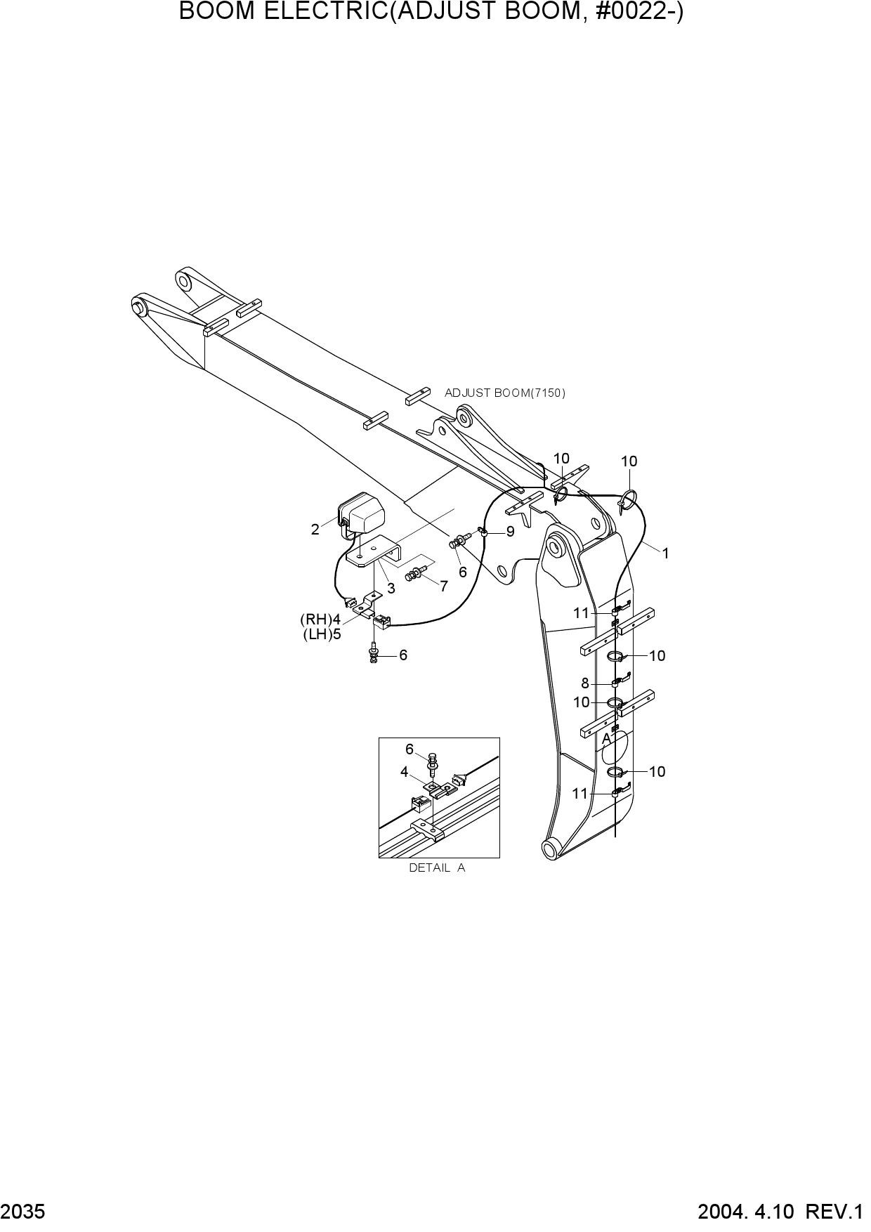 BOOM ELECTRIC(ADJUST BOOM, #0022-)
