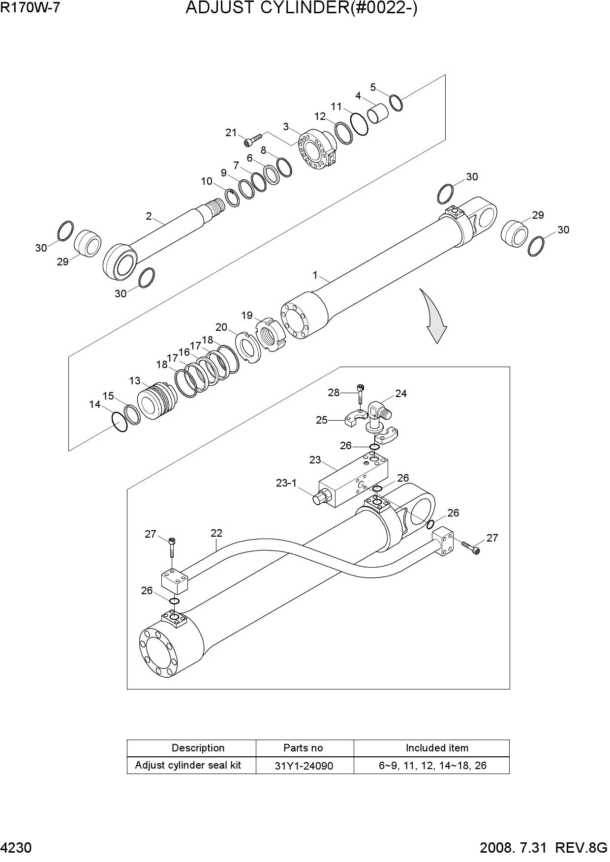 ADJUST CYLINDER(#0022-)