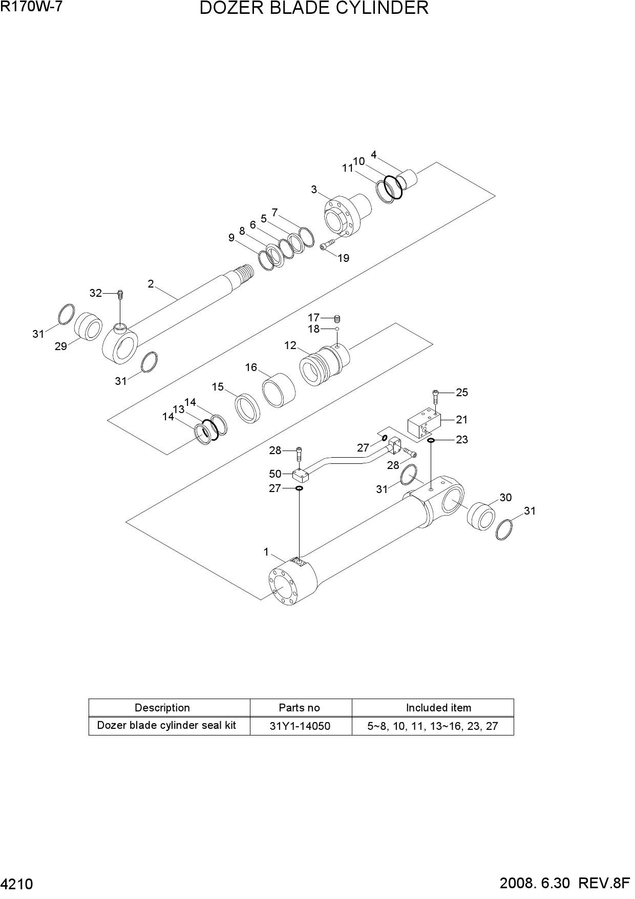 DOZER BLADE CYLINDER