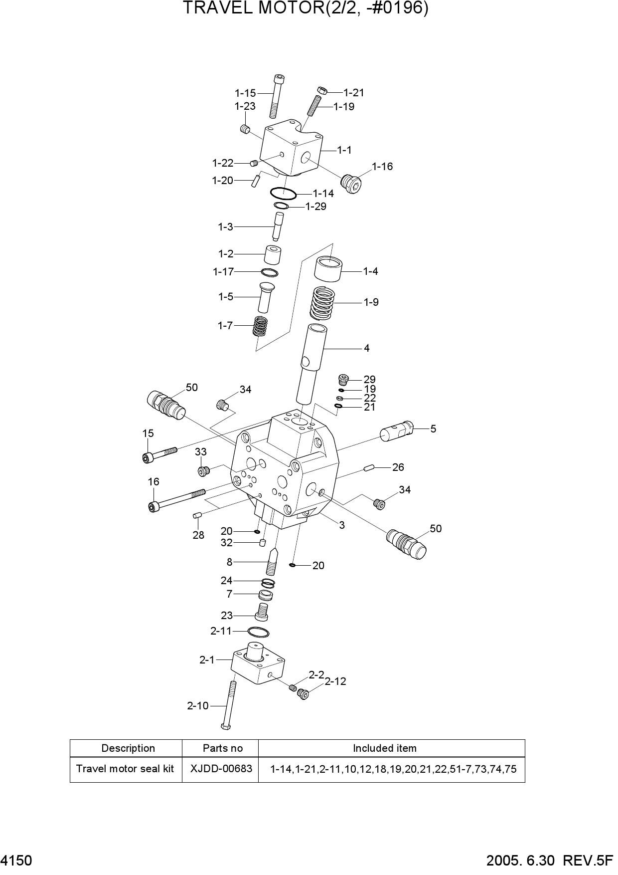 TRAVEL MOTOR(2/2, -#0196)