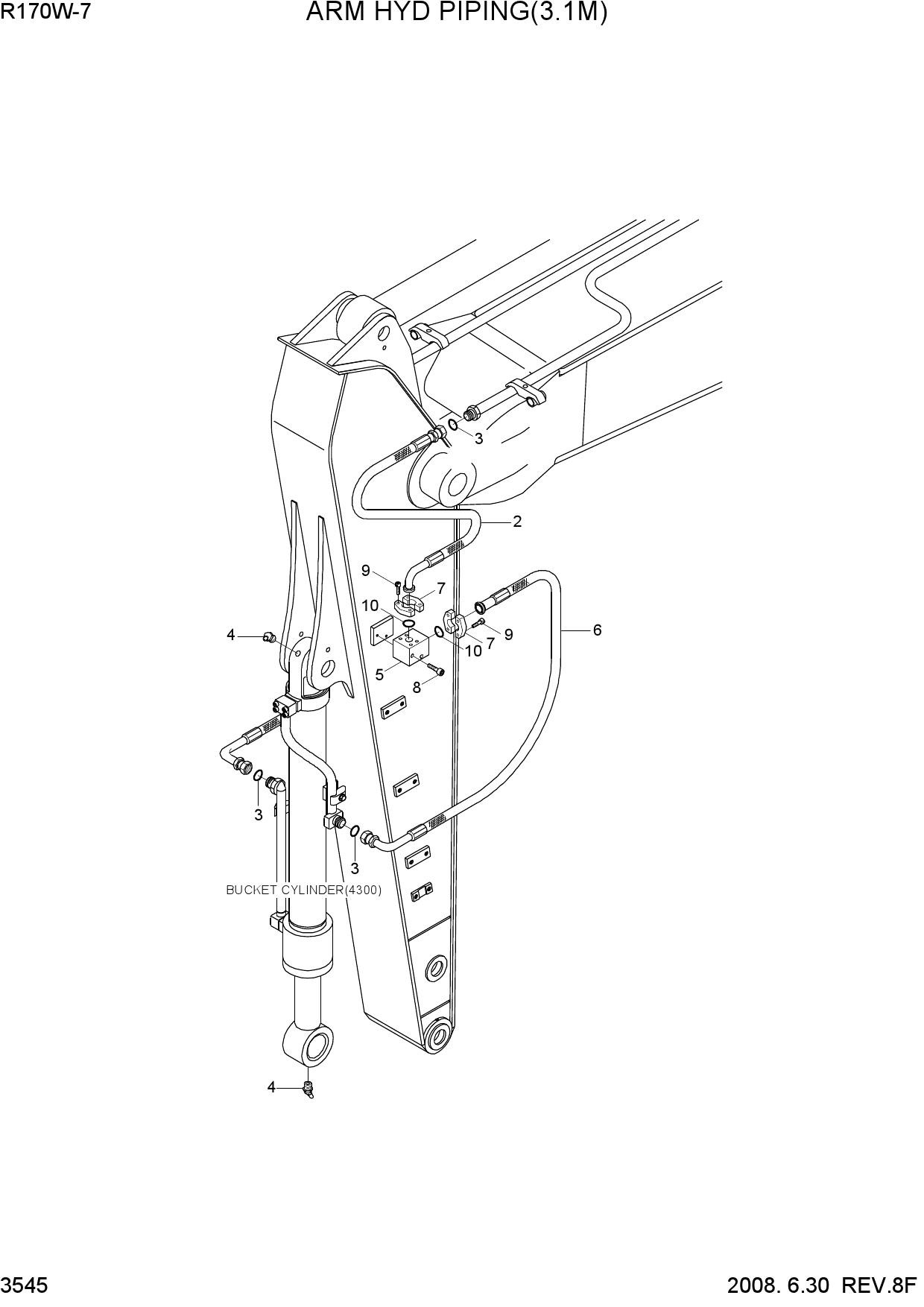 ARM HYD PIPING(3.1M)