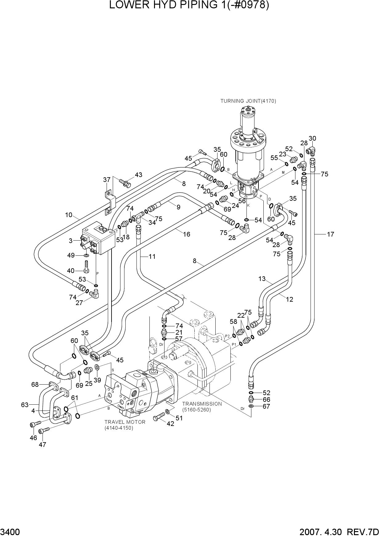 LOWER HYD PIPING 1(-#0978)