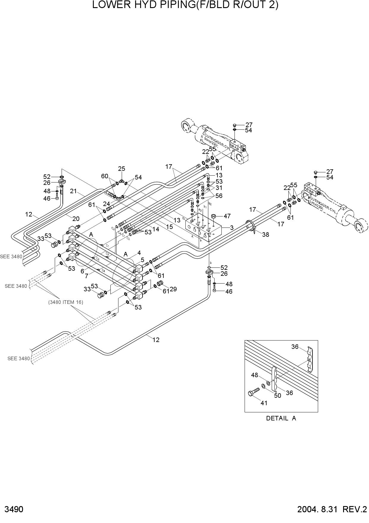 LOWER HYD PIPING 2(F/BLD R/OUT)