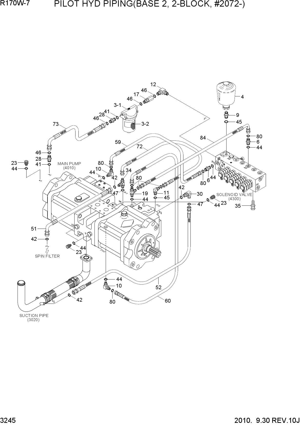 PILOT HYD PIPING(BASE 2, 2-BLOCK, OPT)