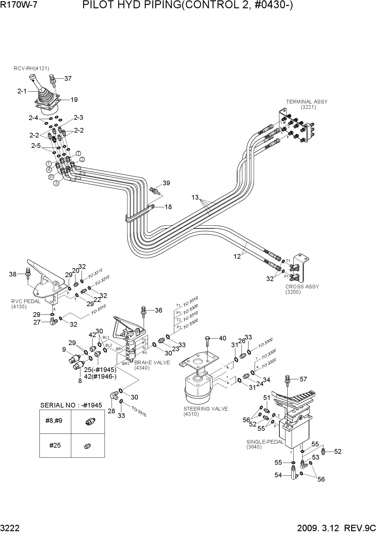 PILOT HYD PIPING(CONTROL 2, #0430-)