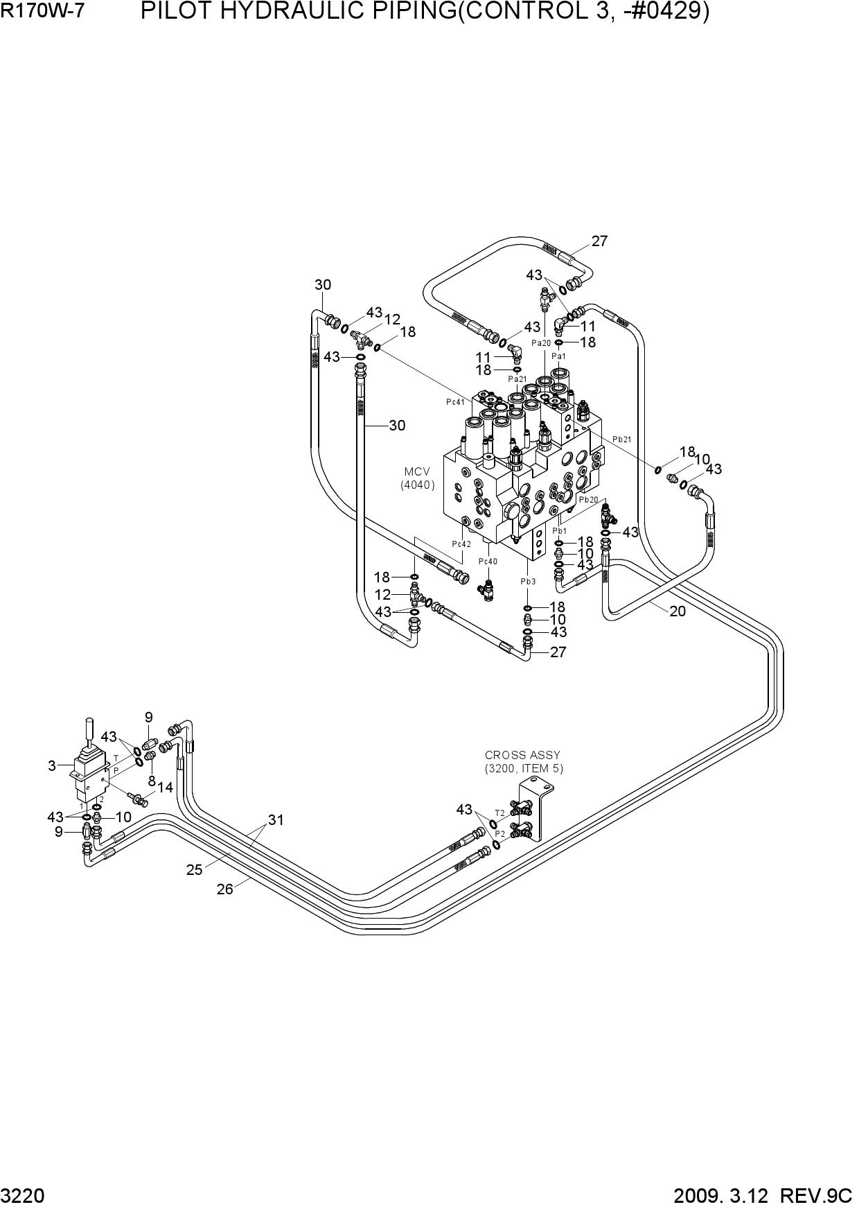 PILOT HYD PIPING(CONTROL 3, -#0429)