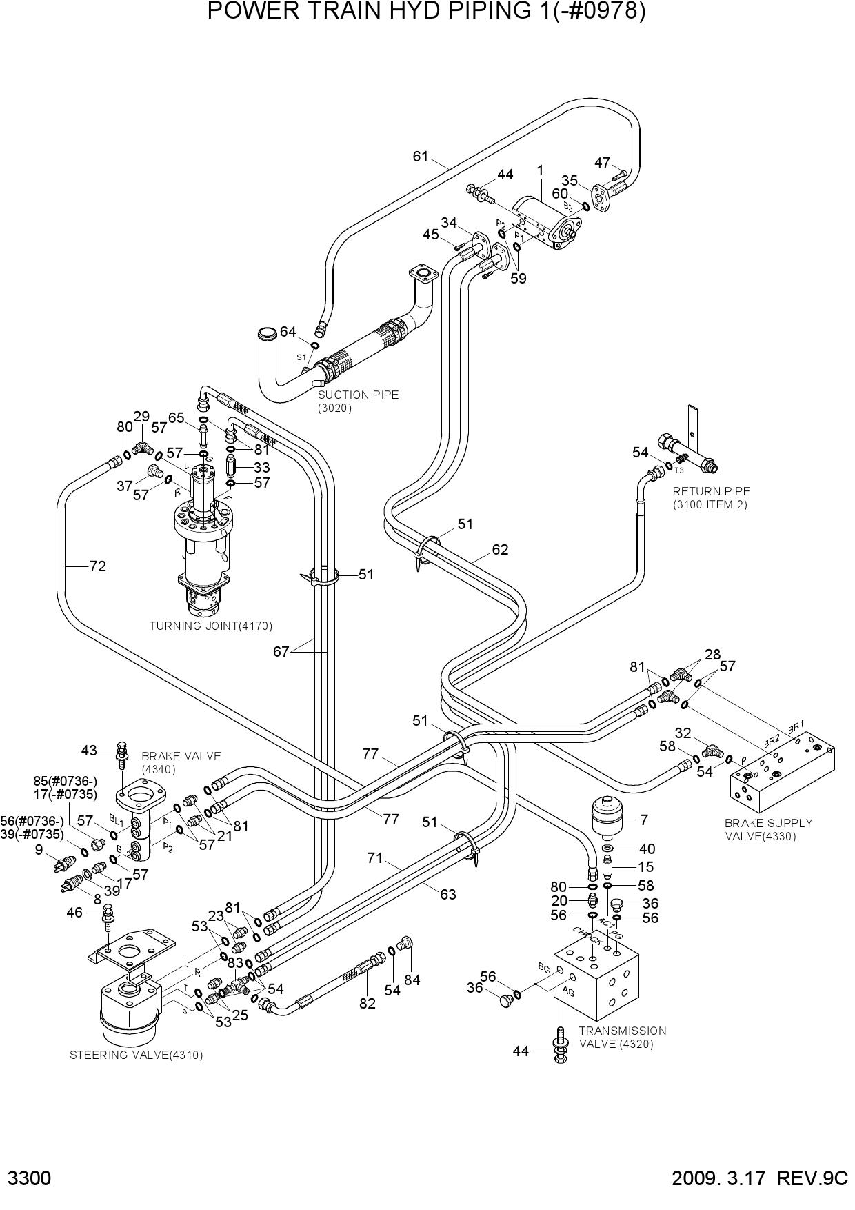 POWER TRAIN HYD PIPING 1(-#0978)