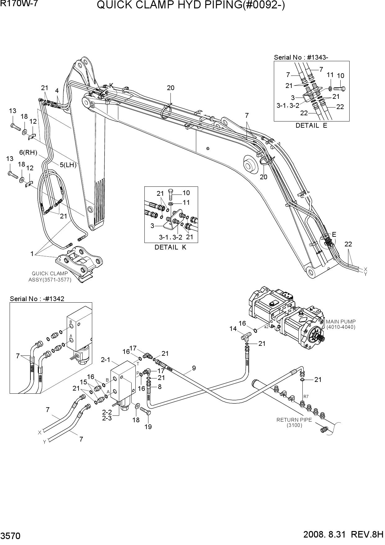 QUICK CLAMP HYD PIPING(#0092-)