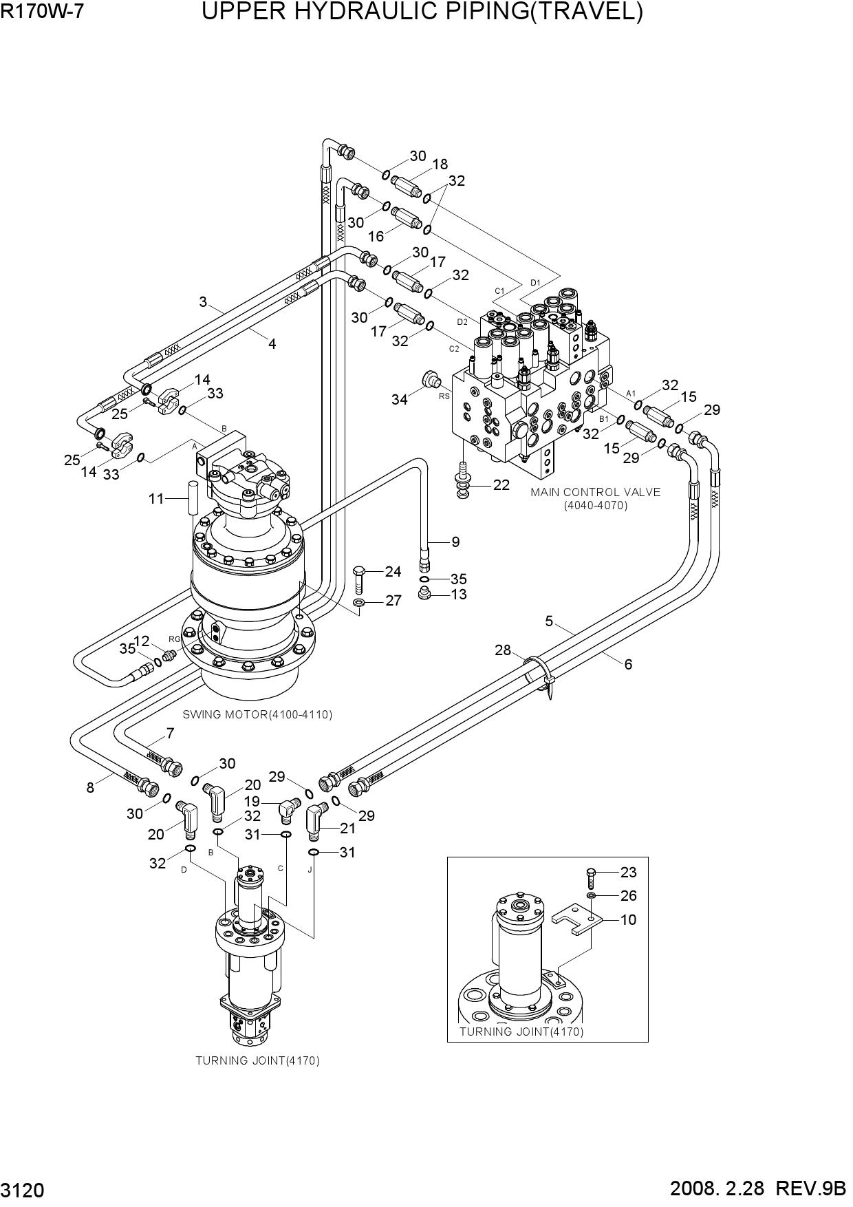 UPPER HYDRAULIC PIPING(TRAVEL)
