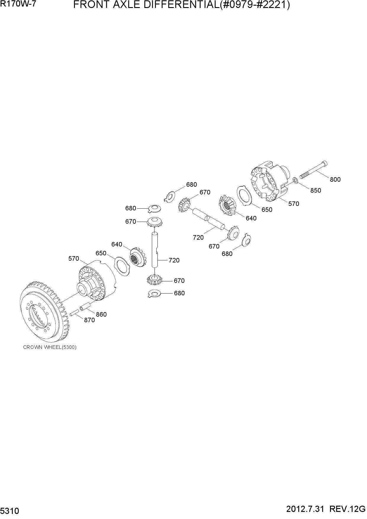 FRONT AXLE DIFFERENTIAL(#0979-#2221)