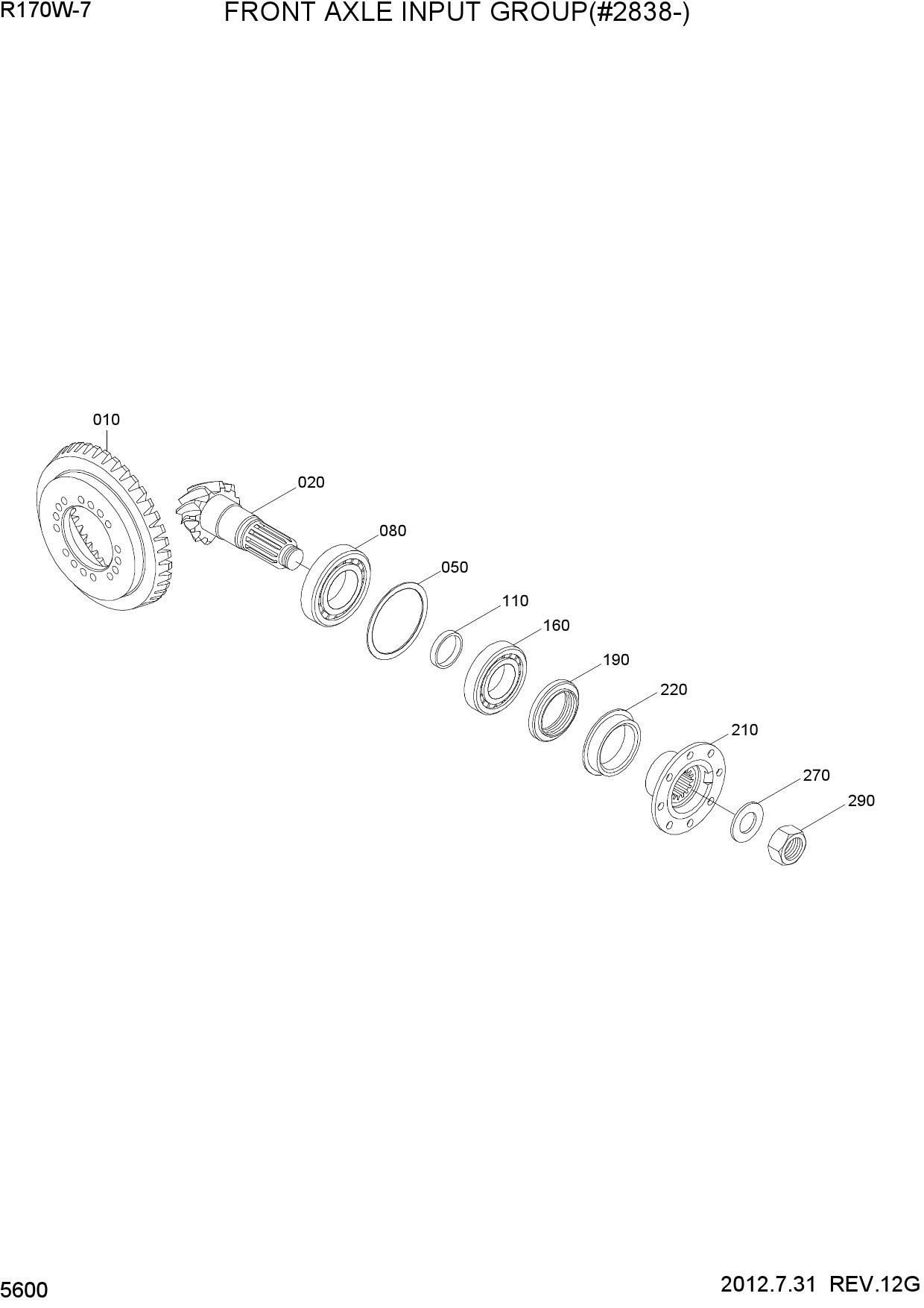 FRONT AXLE INPUT GROUP(#2838-)