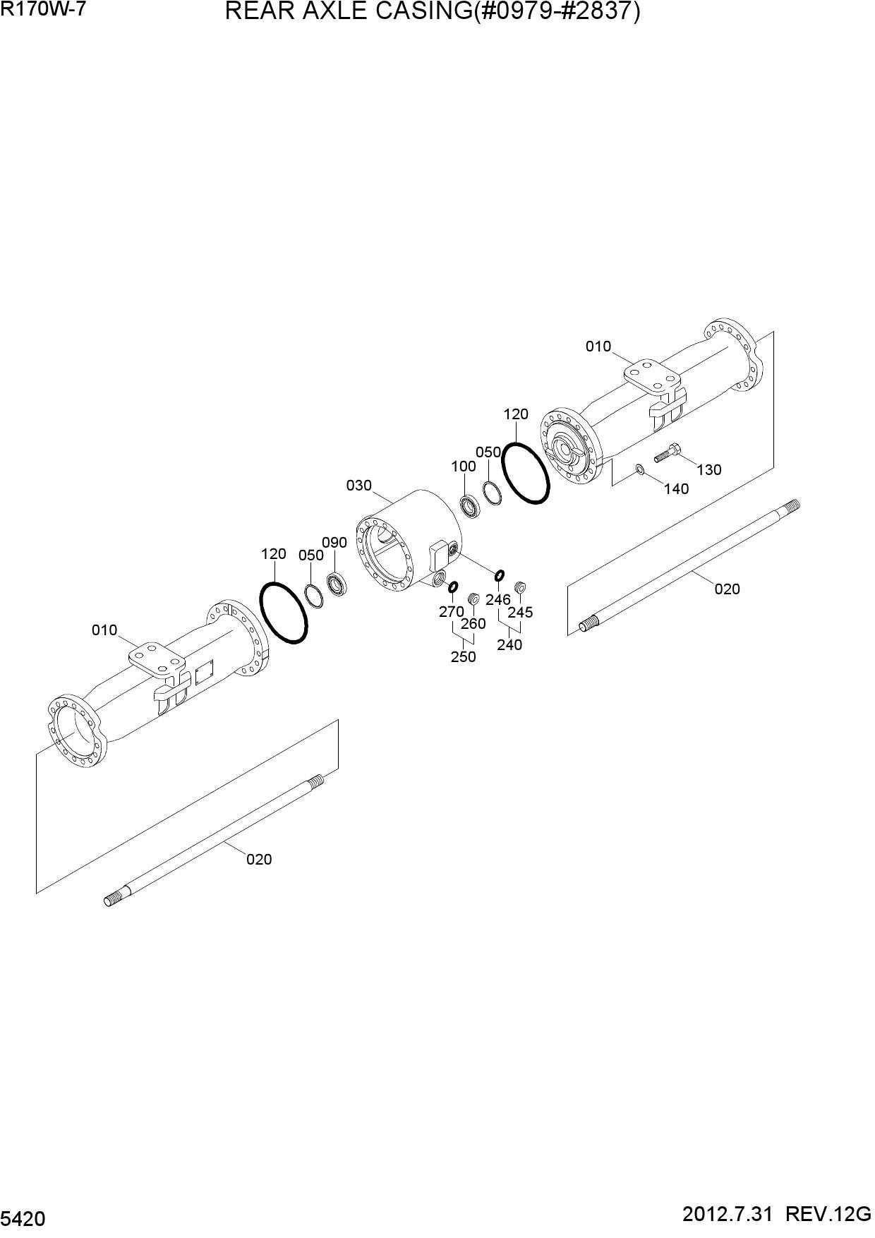 REAR AXLE CASING(#0979-#2837)