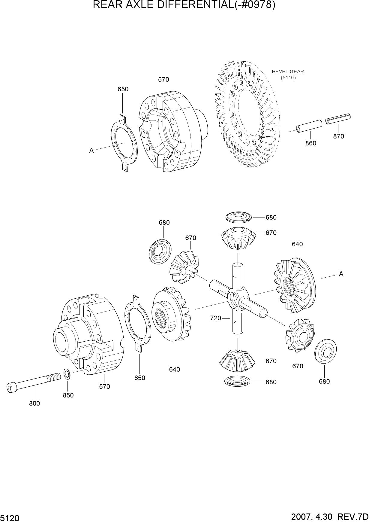 REAR AXLE DIFFERENTIAL(-#0978)