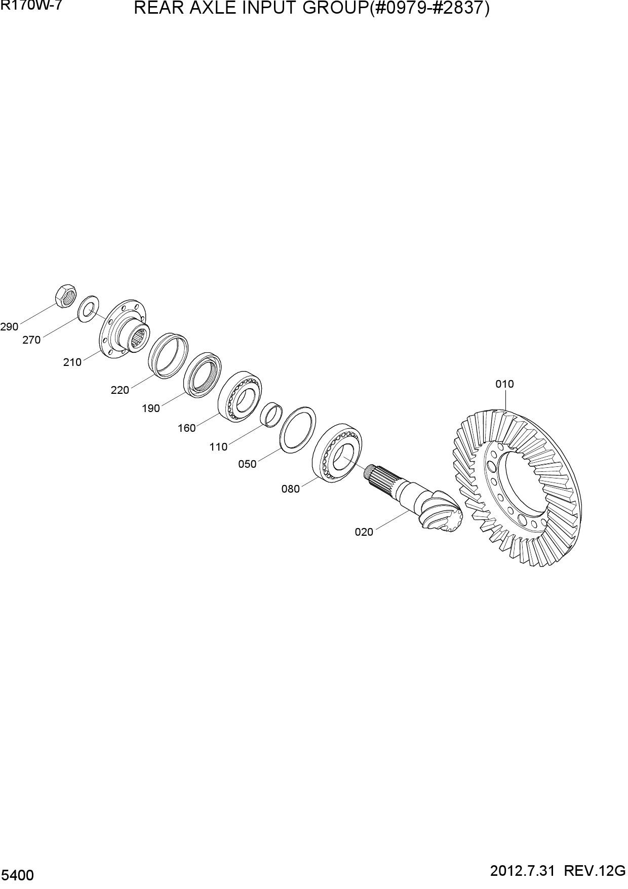 REAR AXLE INPUT GROUP(#0979-#2837)