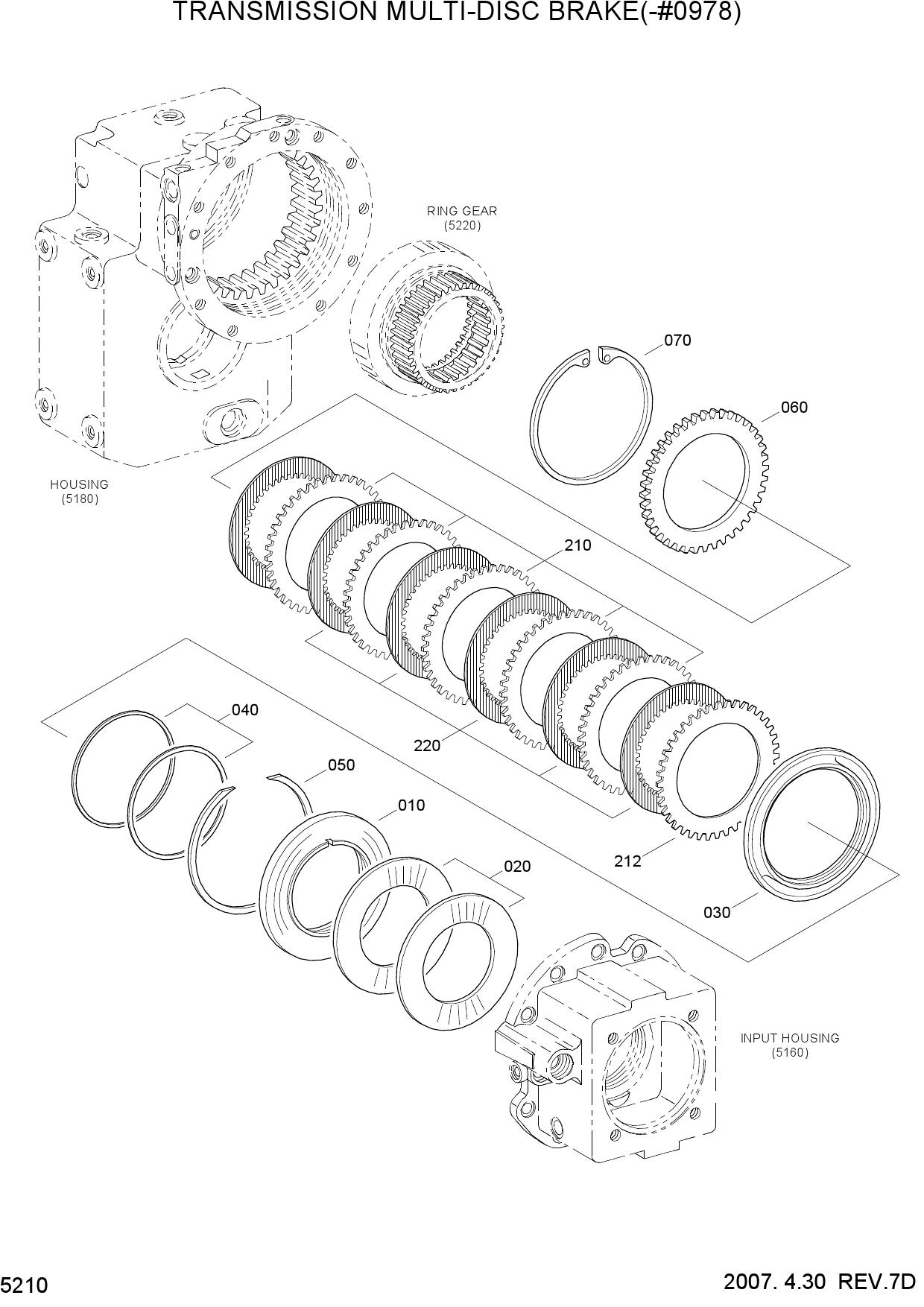 TRANSMISSION MULTI-DISC BRAKE(-#0978)