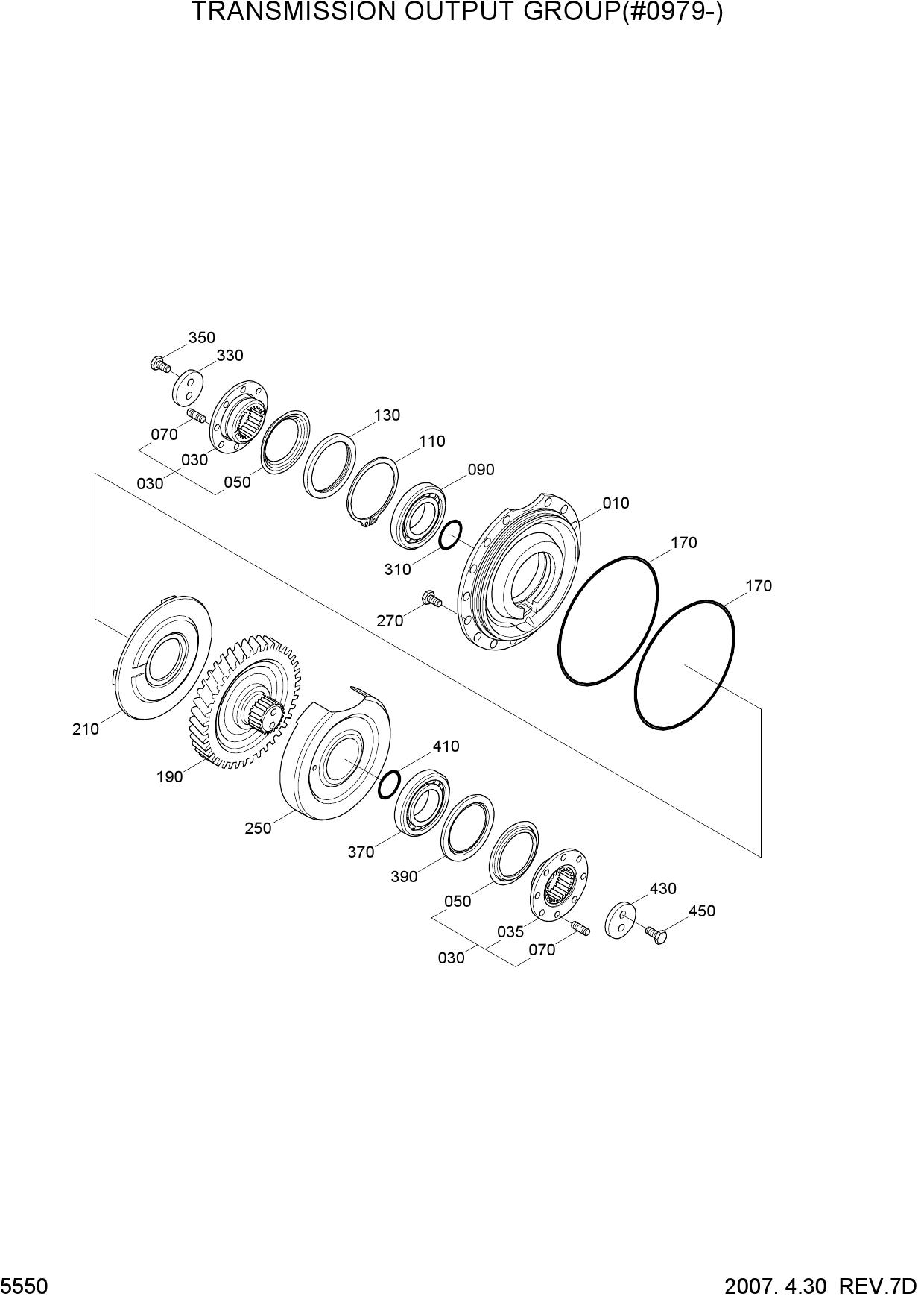 TRANSMISSION OUTPUT GROUP(#0979-)