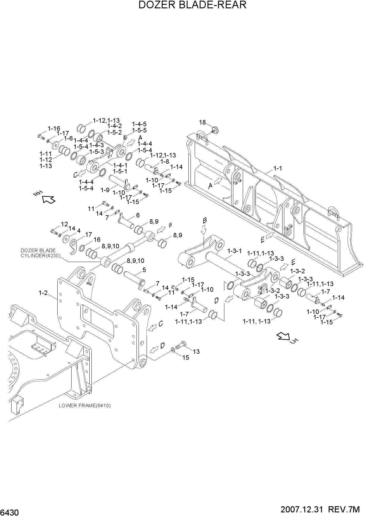 DOZER BLADE-REAR