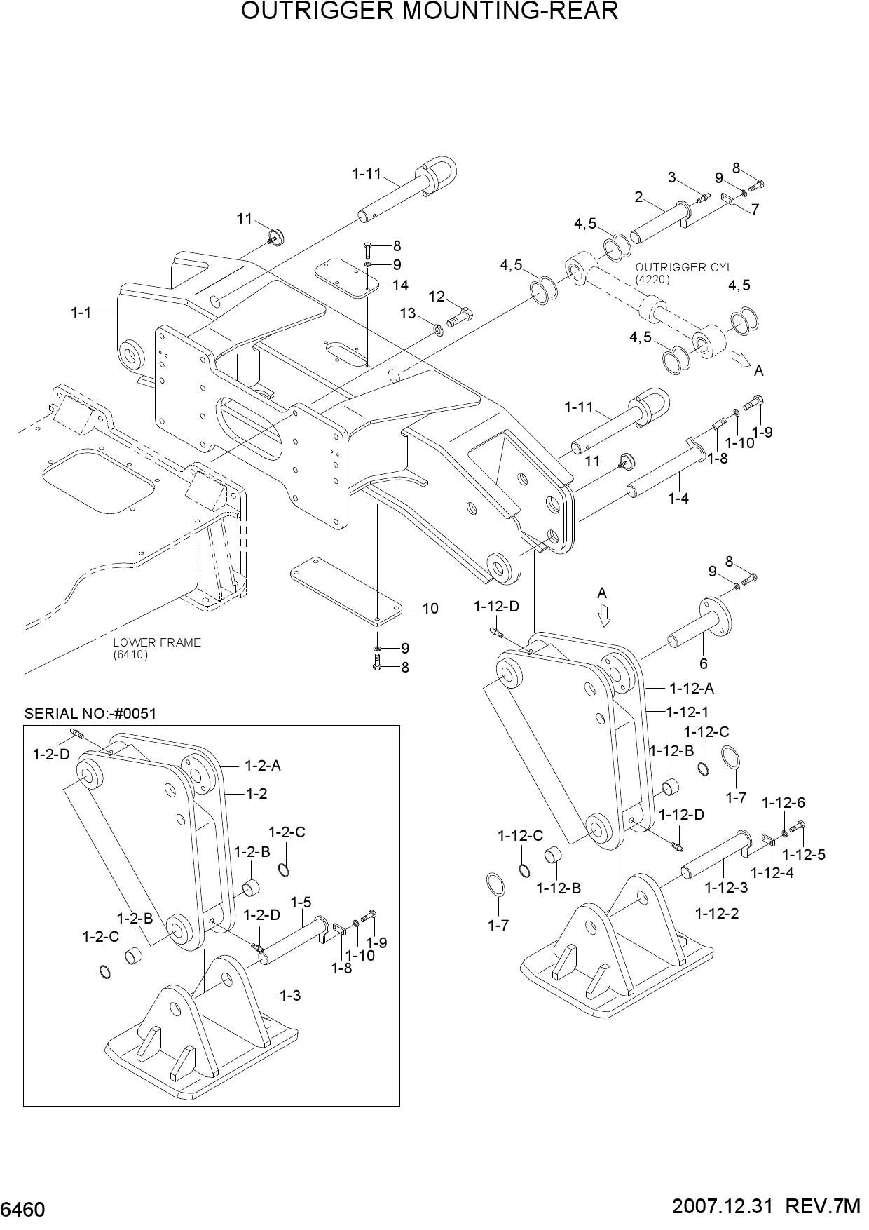OUTRIGGER MOUNTING-REAR