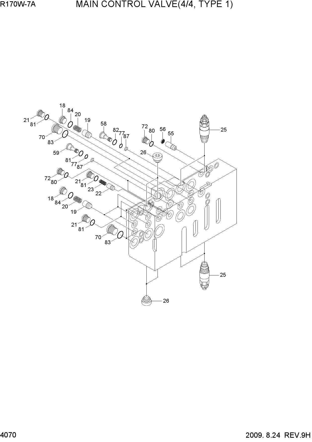 MAIN CONTROL VALVE(4/4, TYPE 1)