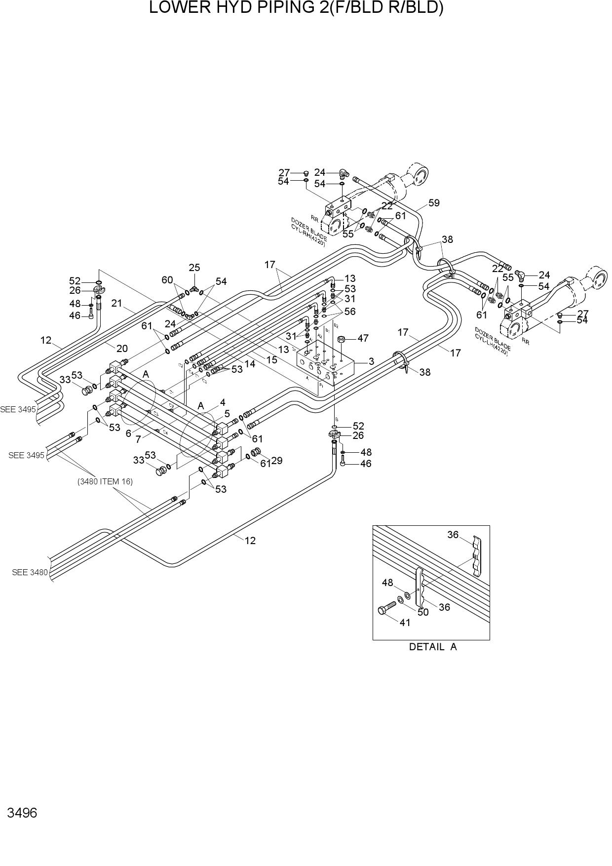 LOWER HYD PIPING 2(F/BLD R/BLD)