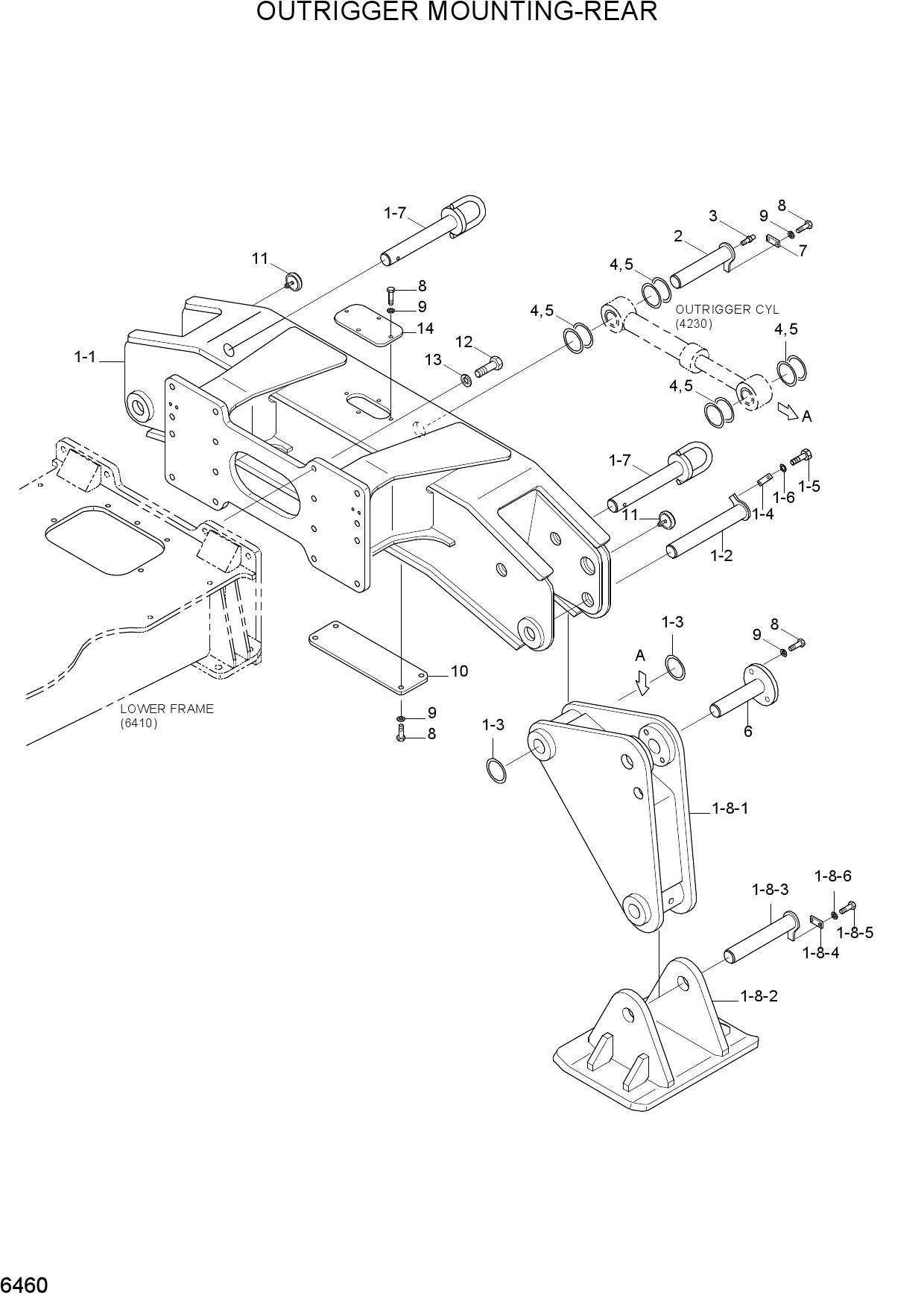 OUTRIGGER MOUNTING-REAR