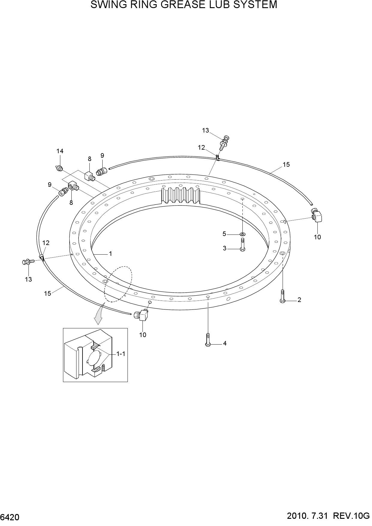SWING RING GREASE LUB SYSTEM