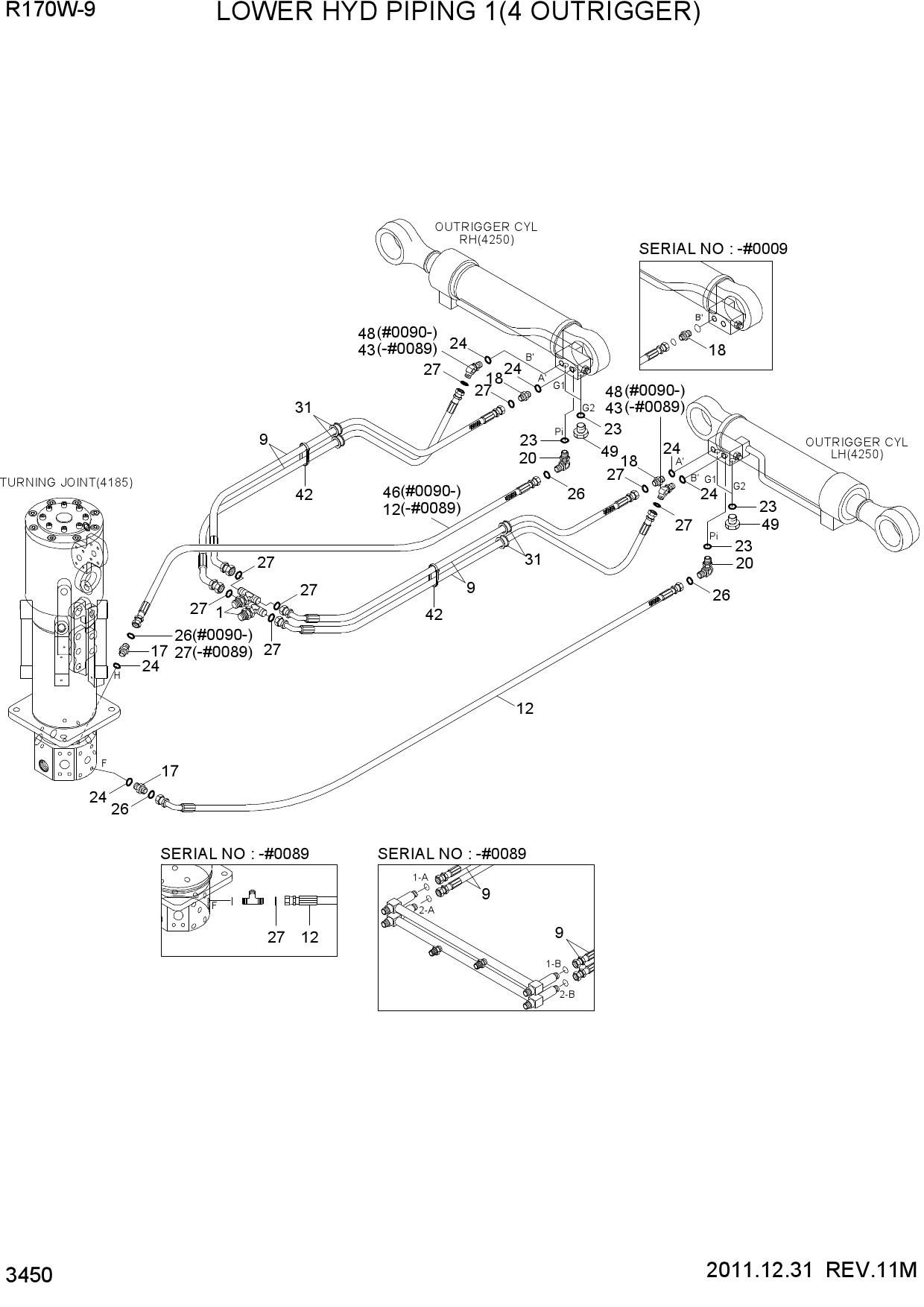 LOWER HYD PIPING 1(4-OUTRIGGER)