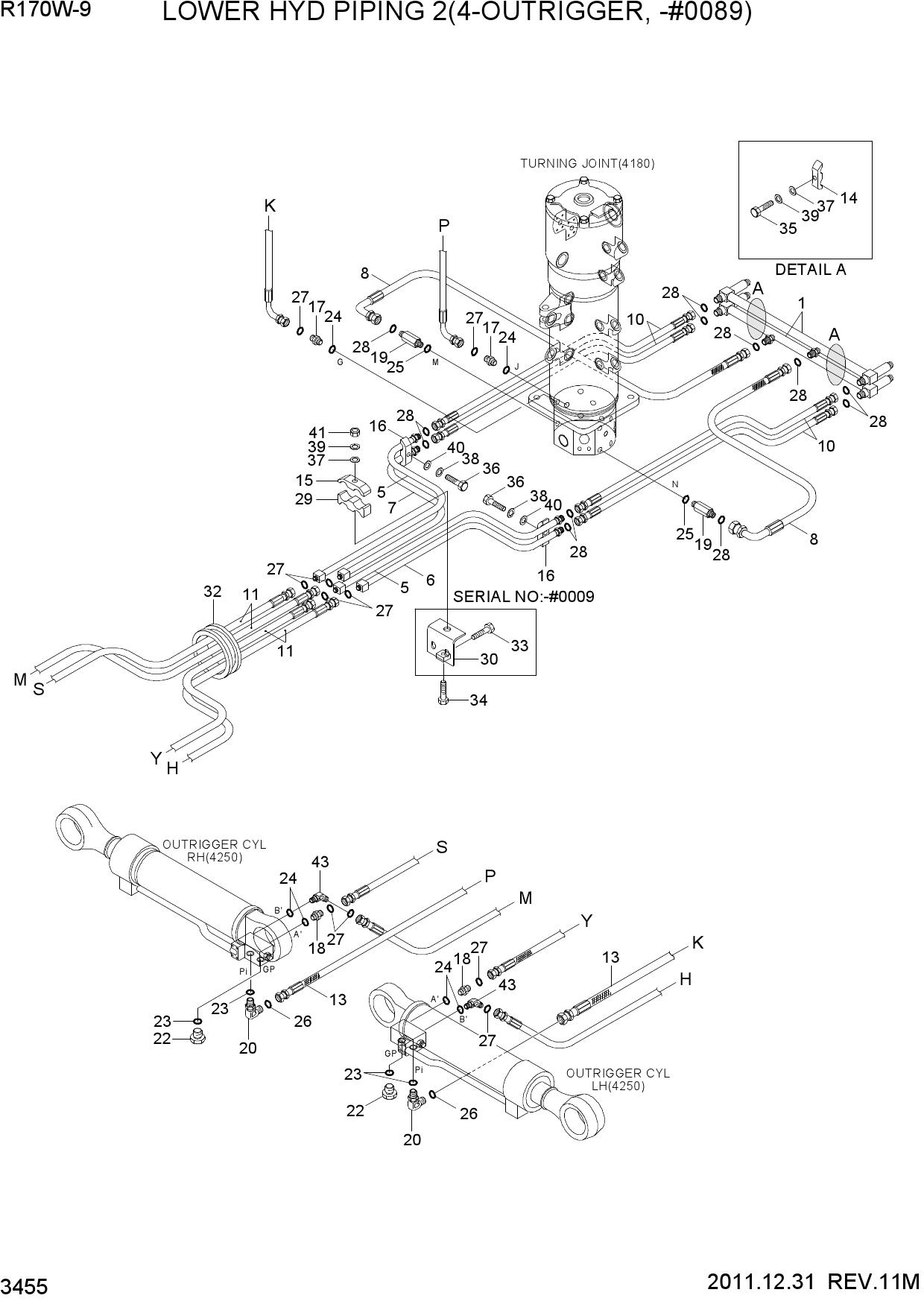 LOWER HYD PIPING 2(4-OUTRIGGER, -#0089)