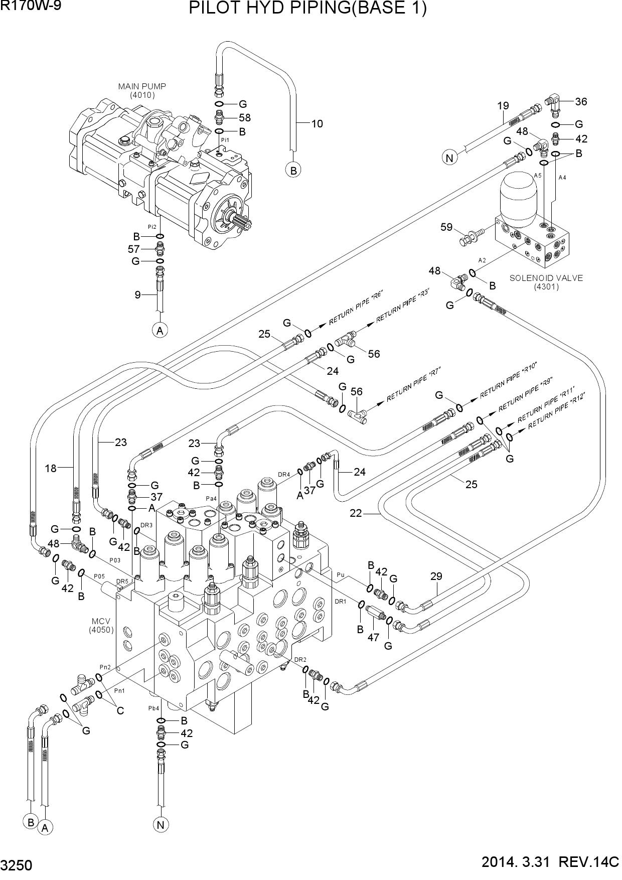 PILOT HYD PIPING(BASE 1)