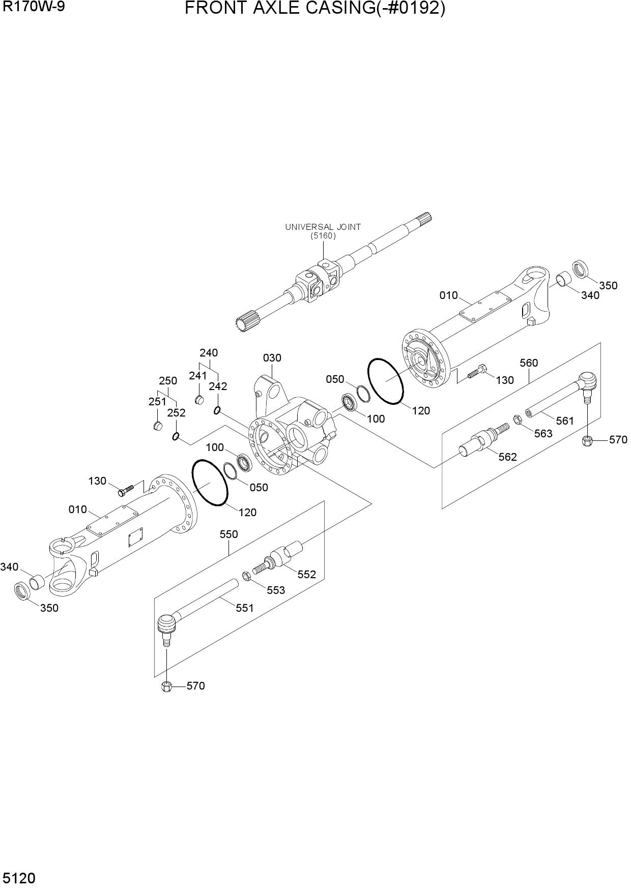 FRONT AXLE CASING(-#0192)