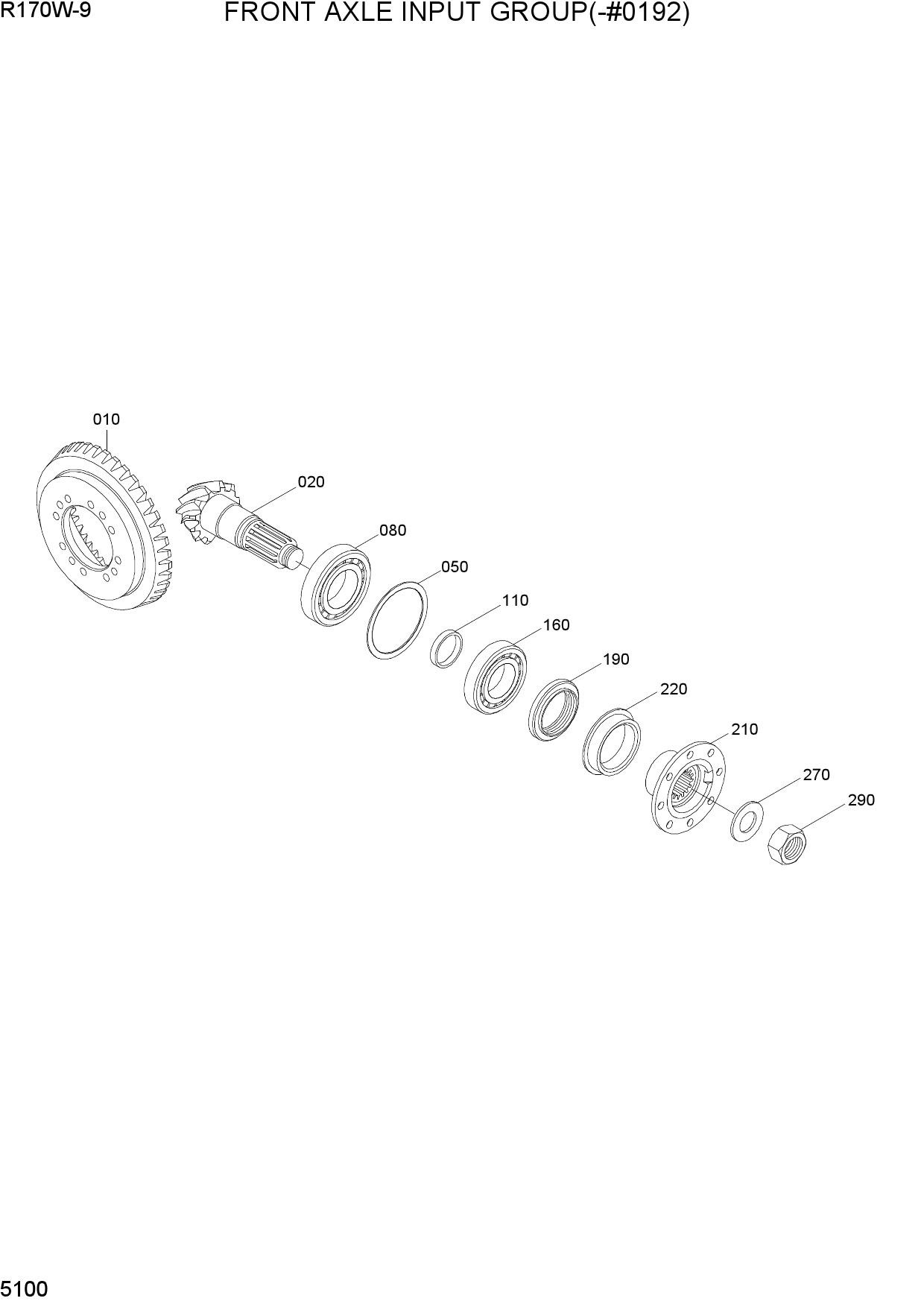 FRONT AXLE INPUT GROUP(-#0192)