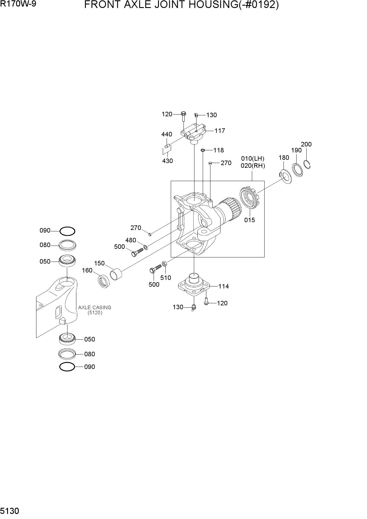 FRONT AXLE JOINT HOUSING(-#0192)