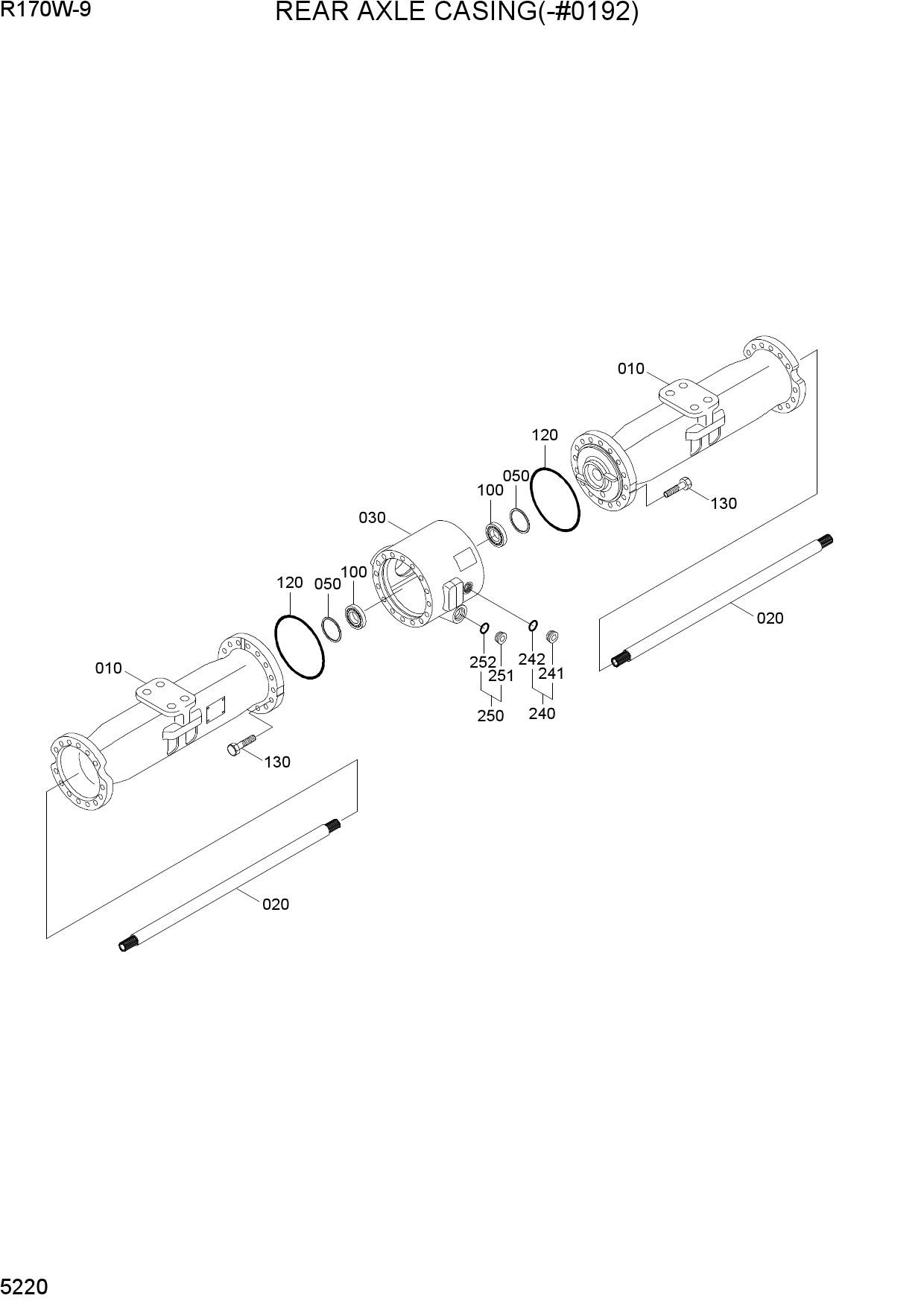 REAR AXLE CASING(-#0192)