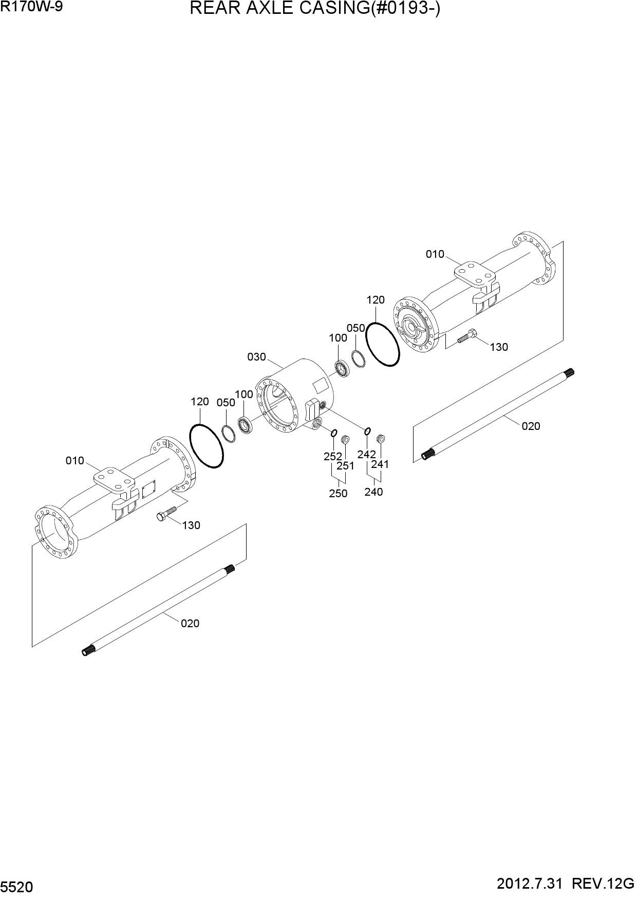 REAR AXLE CASING(#0193-)
