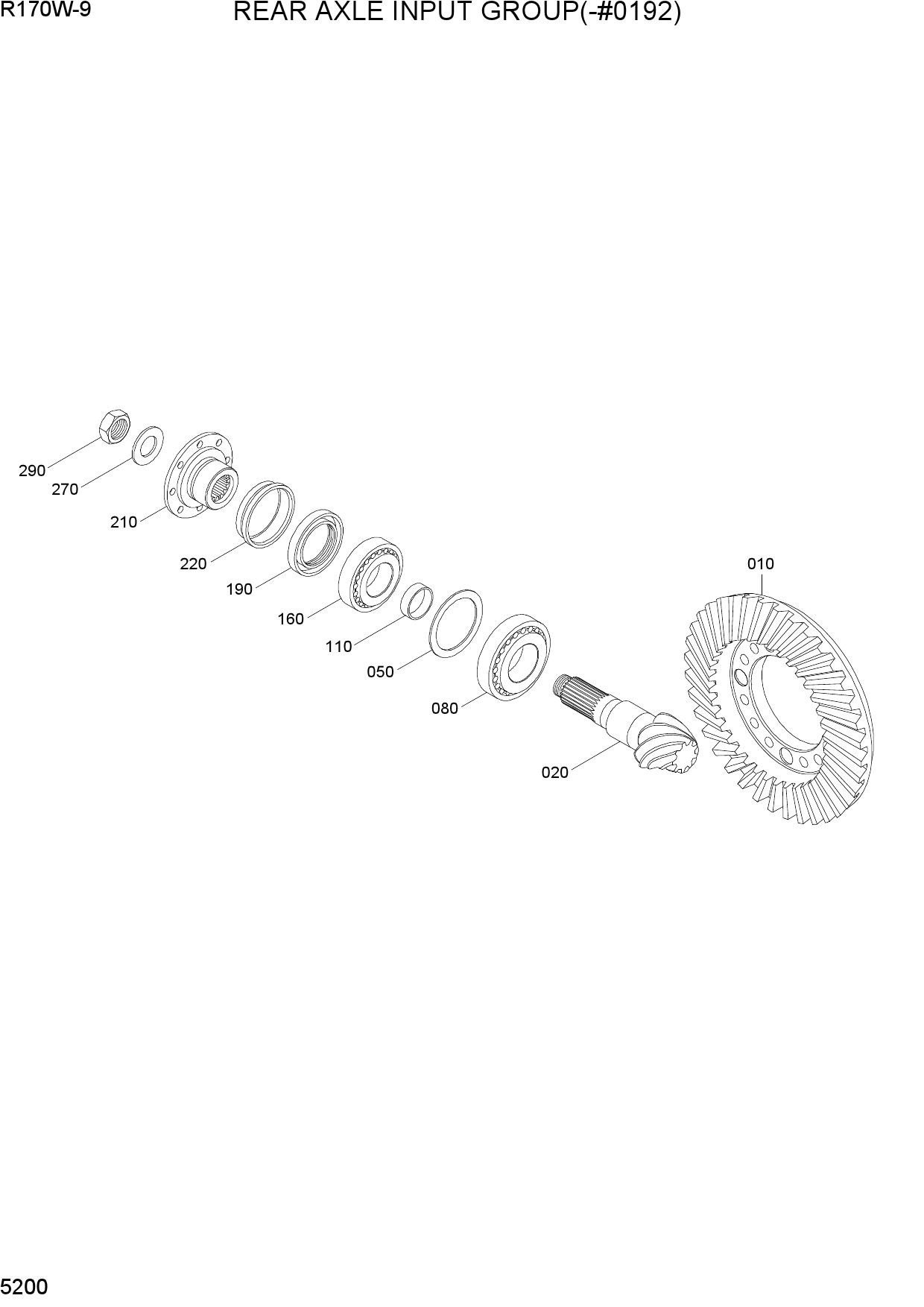REAR AXLE INPUT GROUP(-#0192)