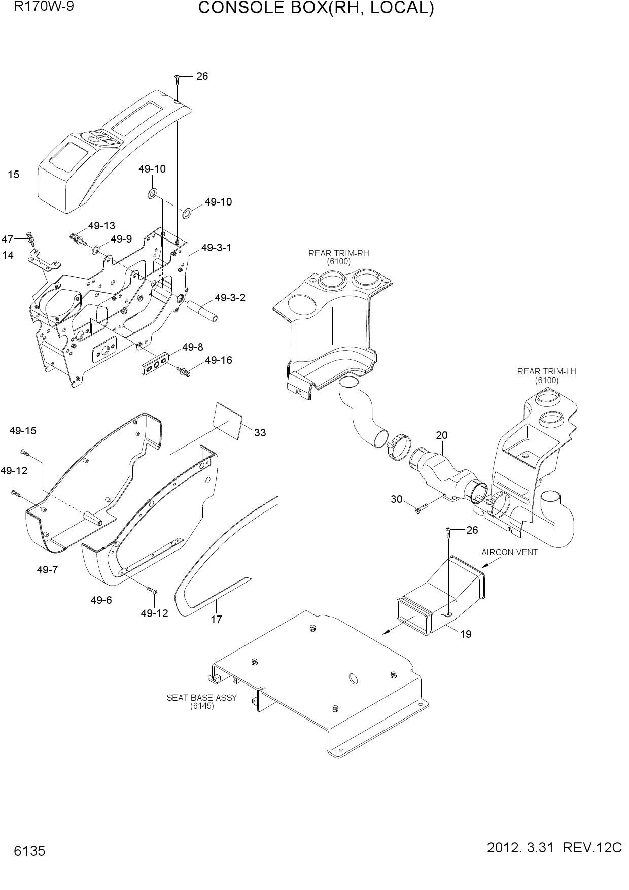 CONSOLE BOX (RH, LOCAL)