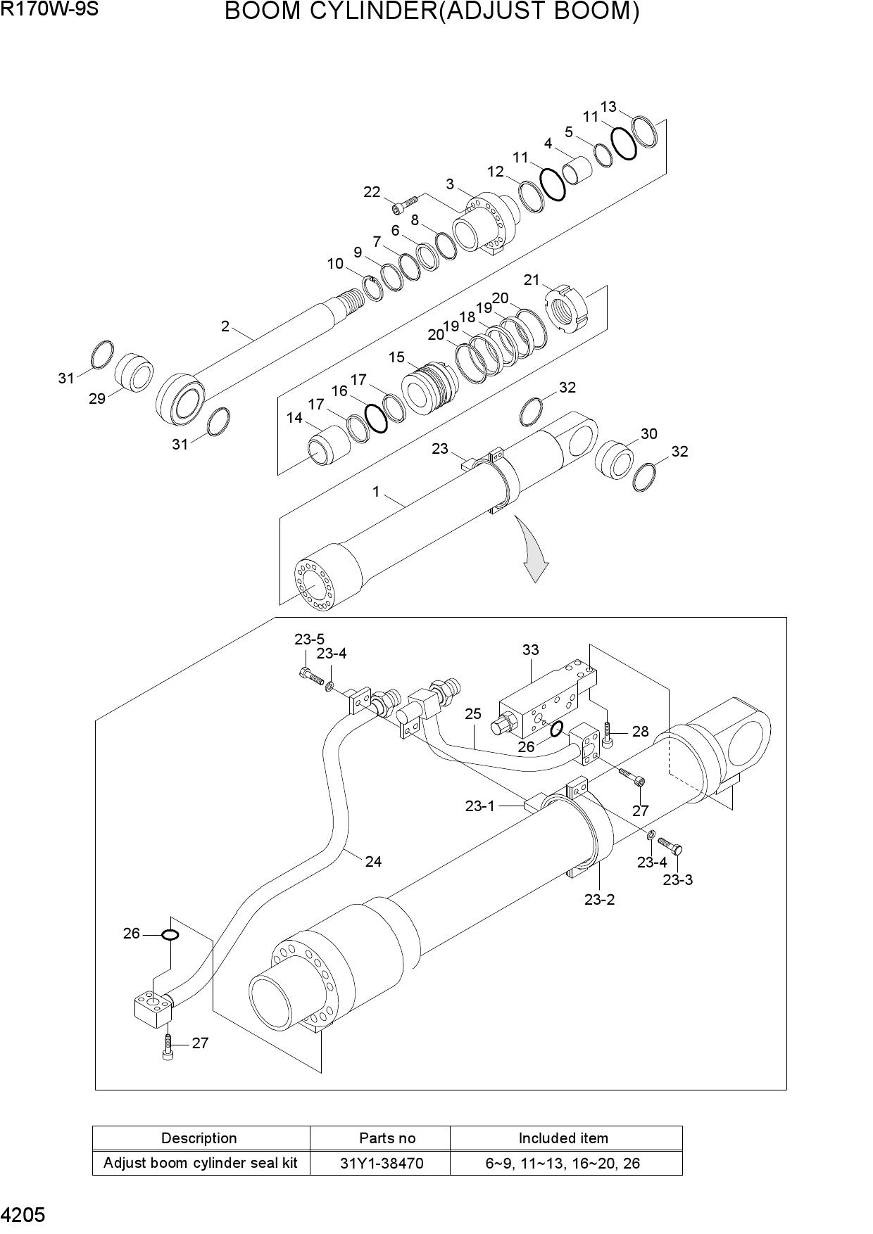 BOOM CYLINDER(ADJUST BOOM)
