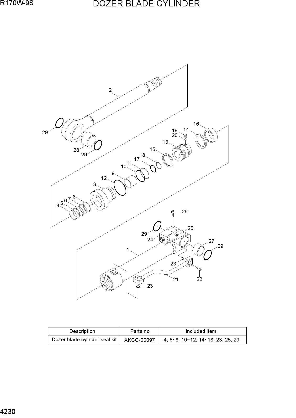 DOZER BLADE CYLINDER