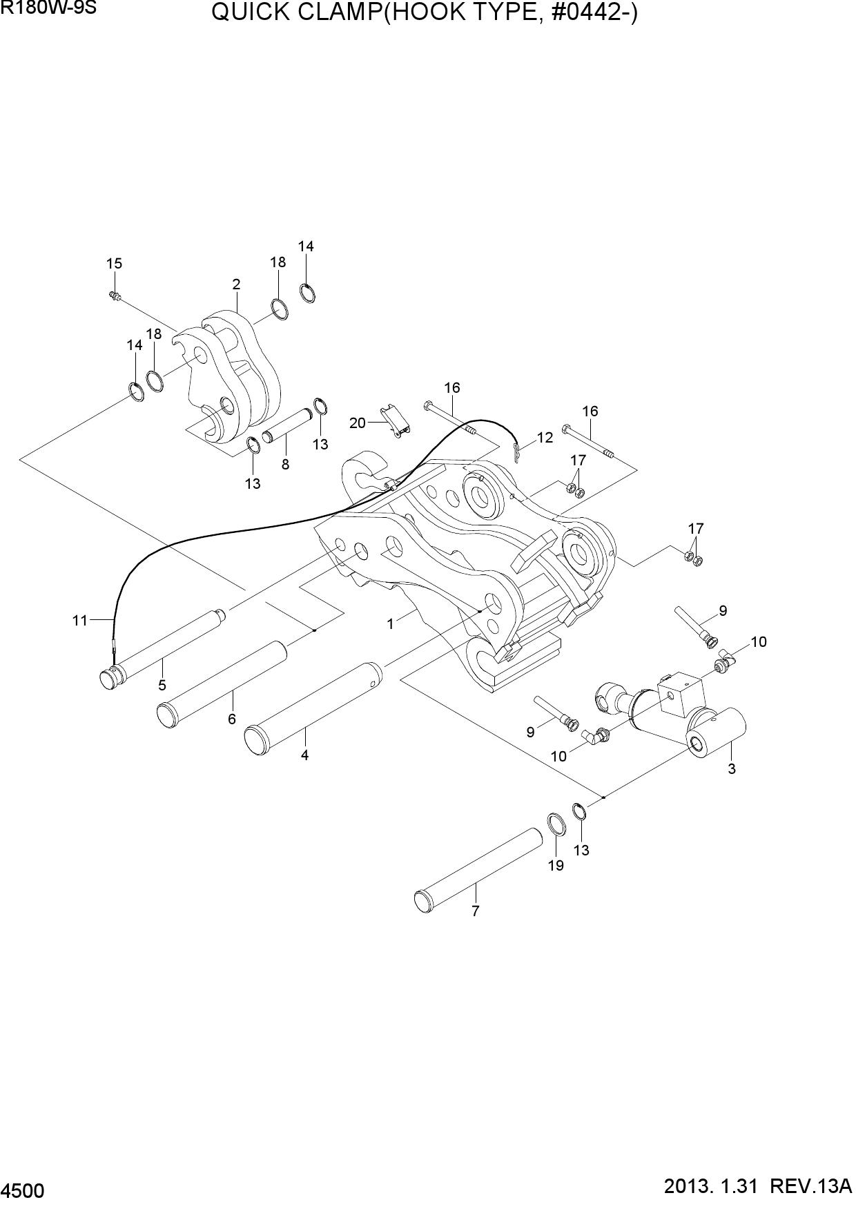 QUICK CLAMP(HOOK TYPE, #0442-)